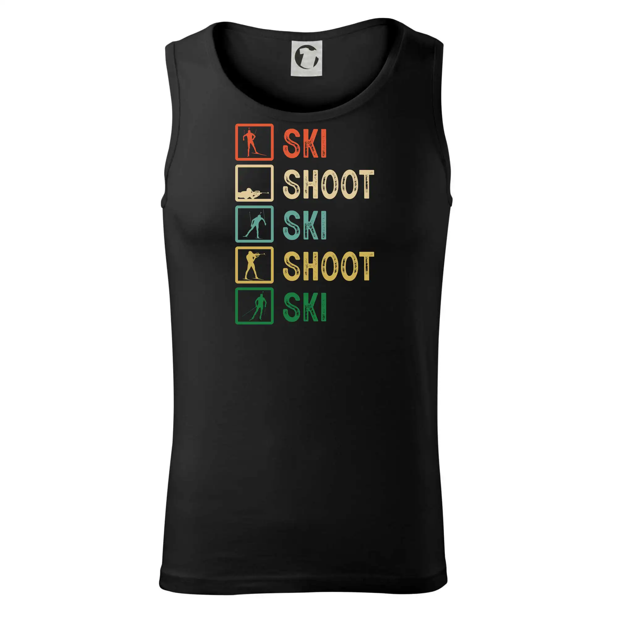 Biatlon ski shoot ski