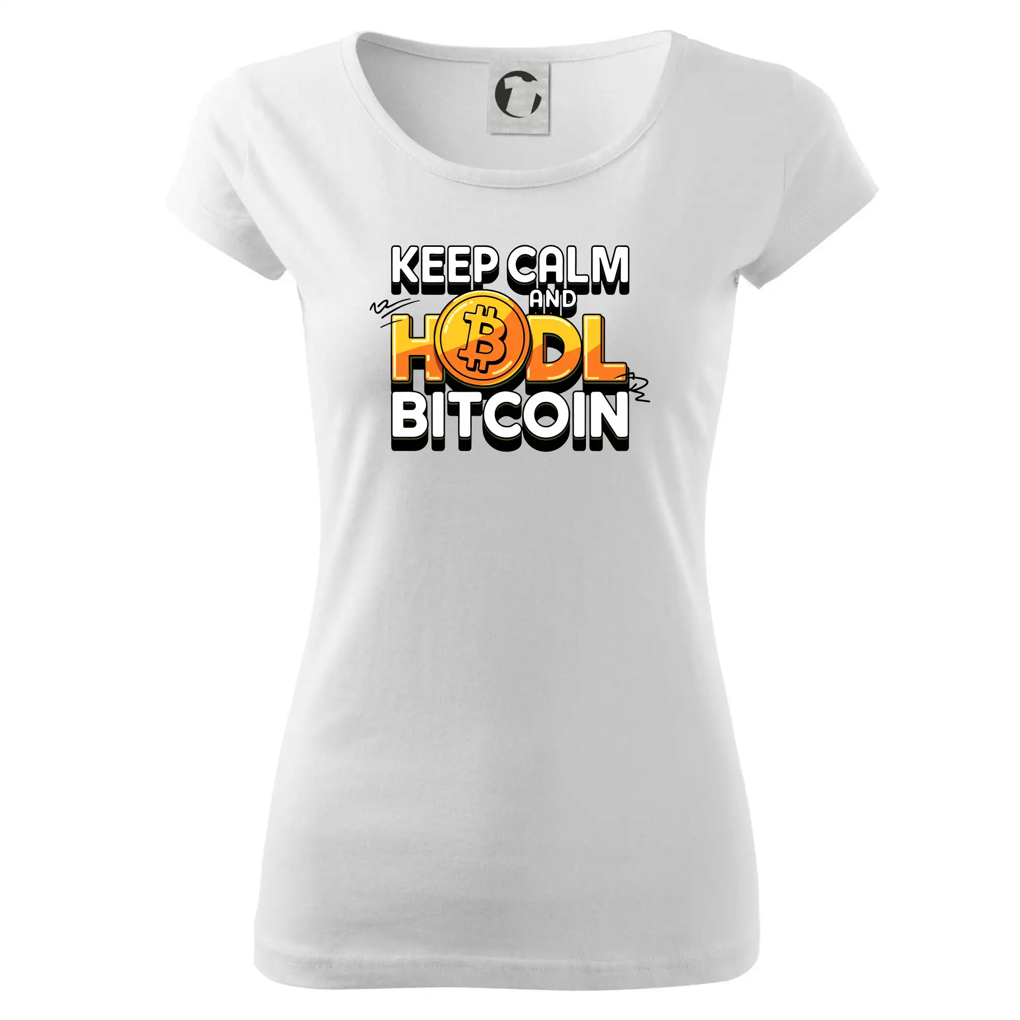 3D nápis Keep Calm and HODL Bitcoin