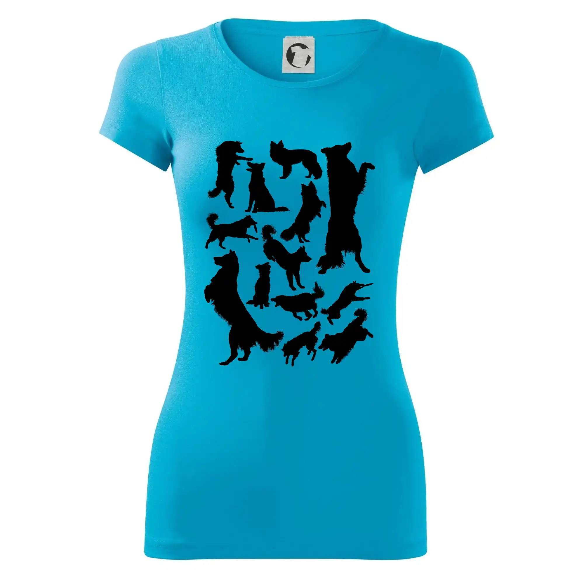 Border kolie siluety