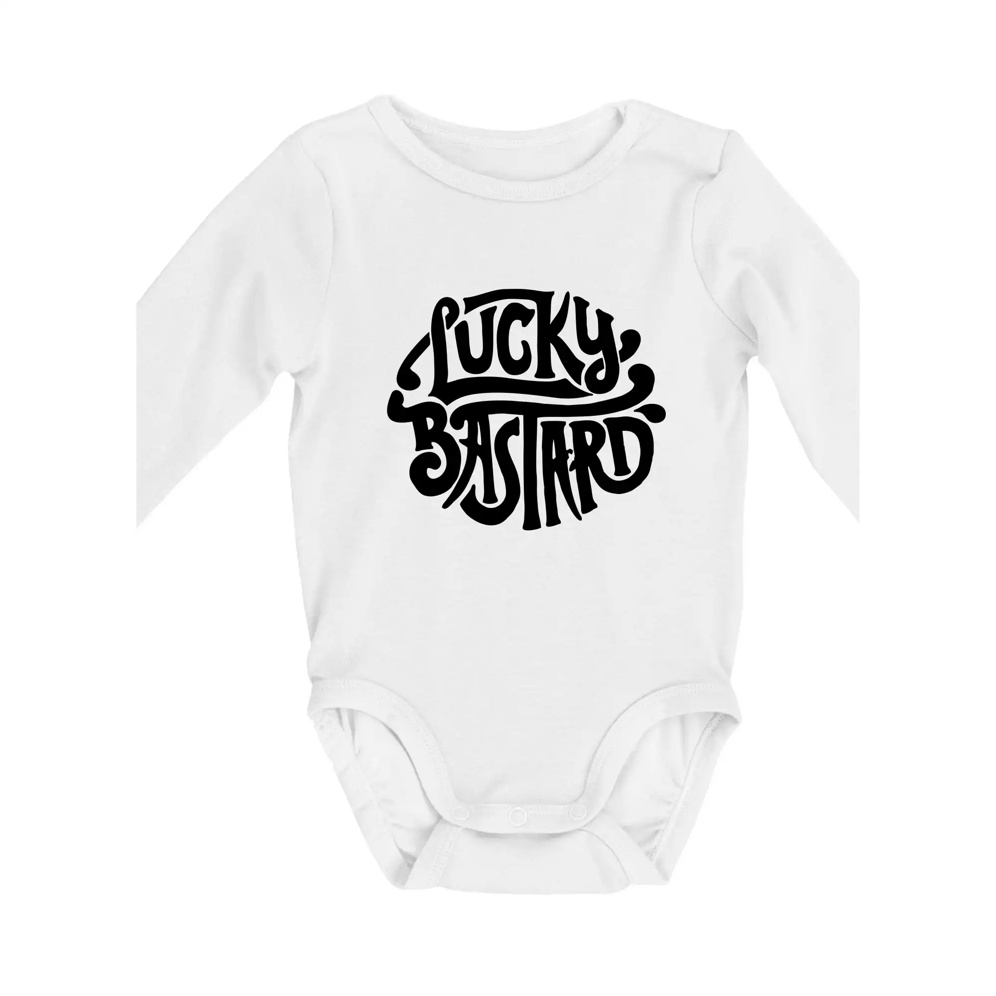 Tričká na párty - Lucky Bastard - Body dojčenské s dlhým rukávom