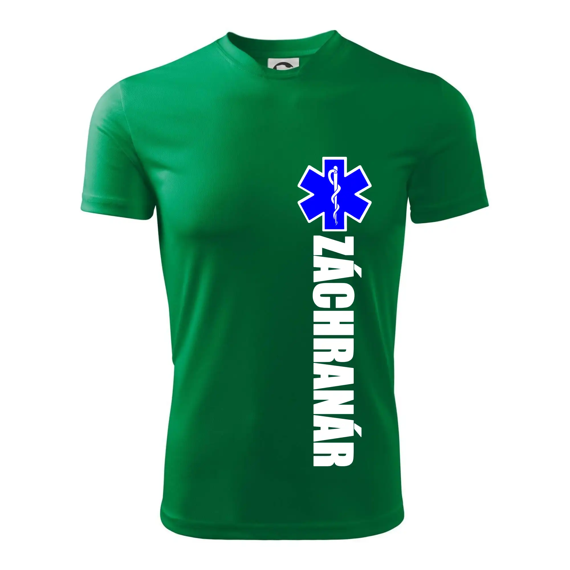 Tričká a mikiny pre záchranárov a lekárov - Kvalitné oblečenie pre zdravotníkov - Nápis Záchranár + hviezda - Detské tričko športové