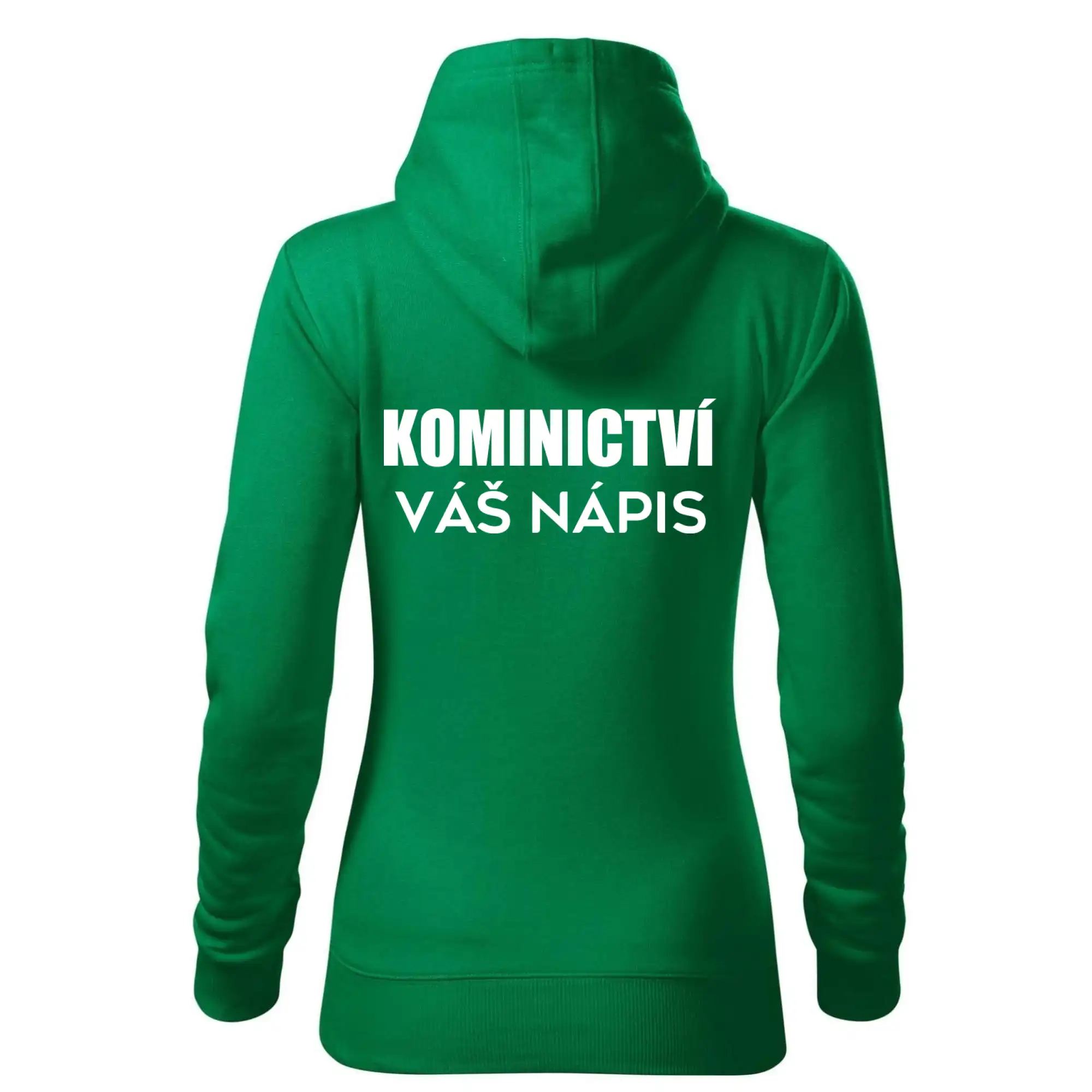Kominík logo + nápis na zádech