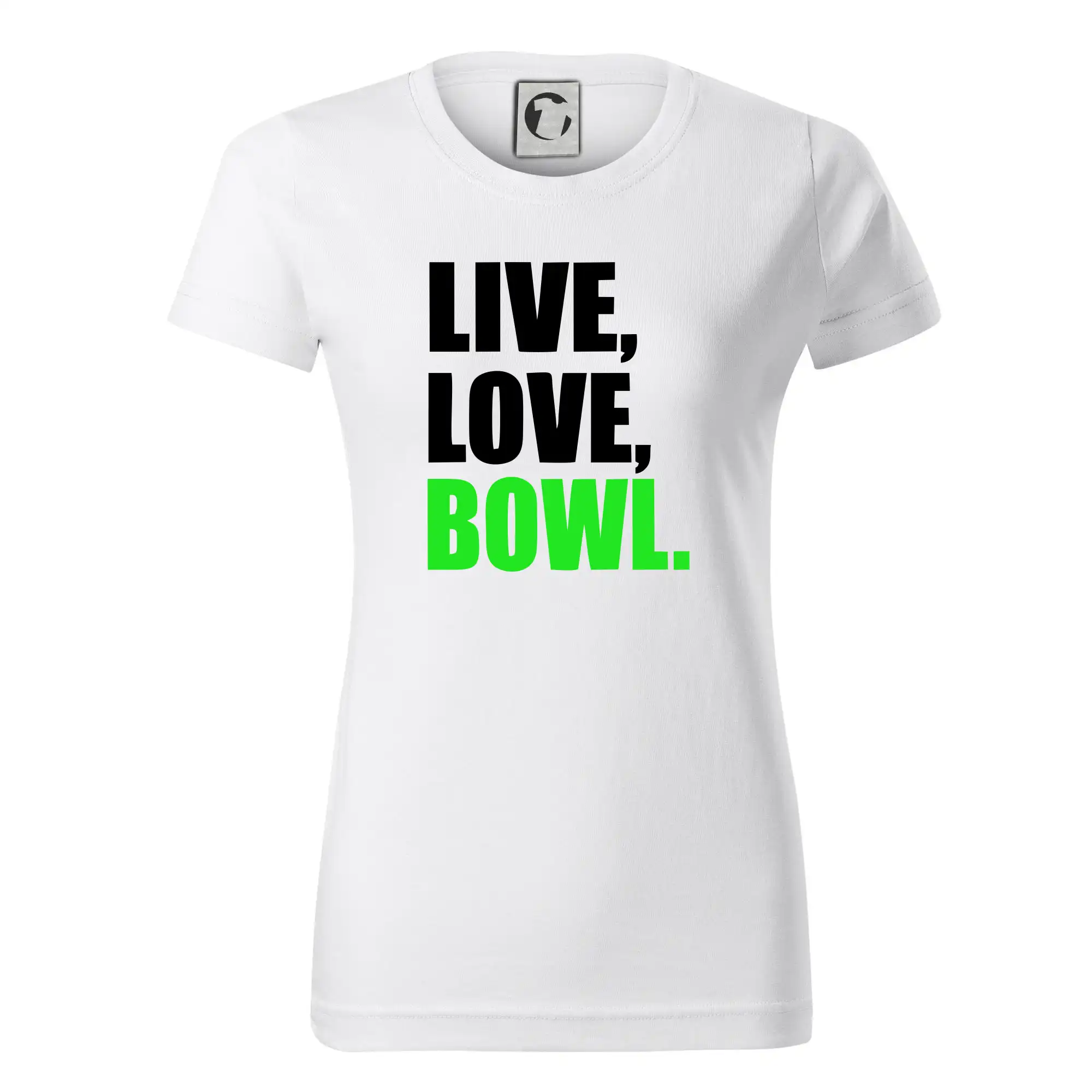 Tričká Bowling - Live, Love, Bowl - Dámske tričko basic - ľahko voľnejšie a dlhšie