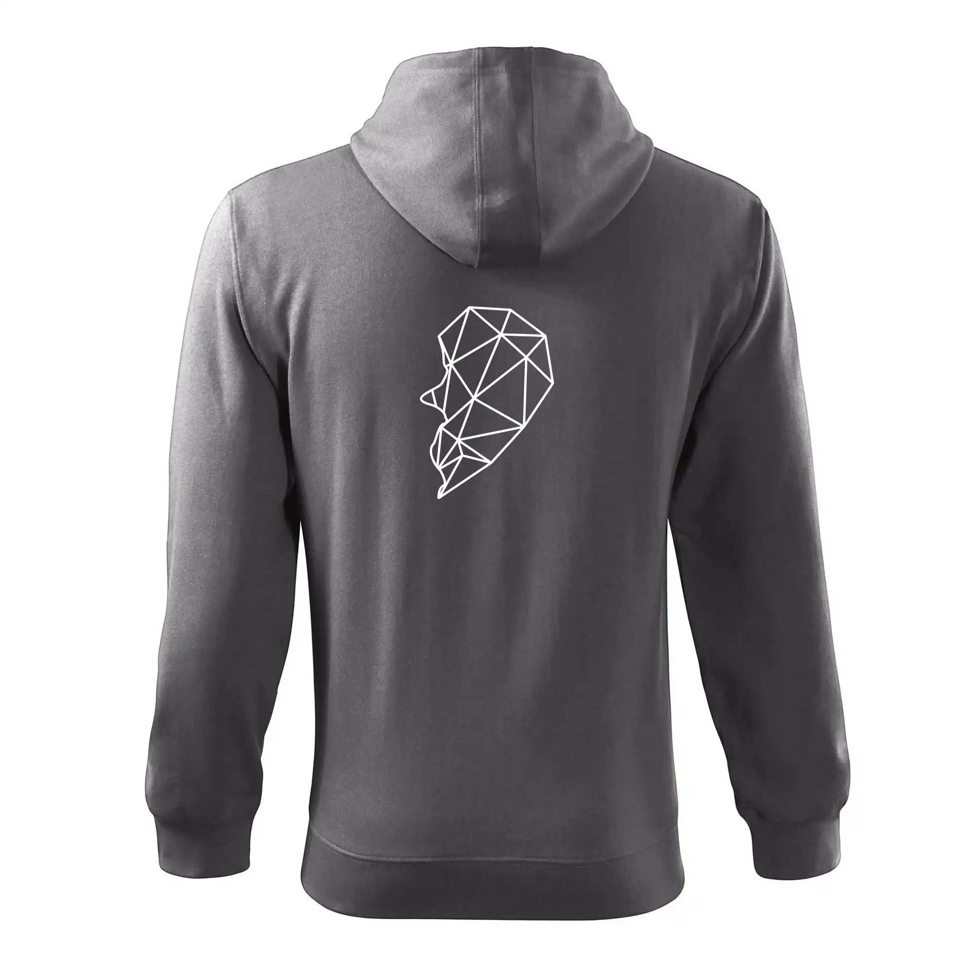 Tričká pre zamilovaných - Párový motív srdca geometrie - ON - Mikina s kapucňou na zips trendy zipper