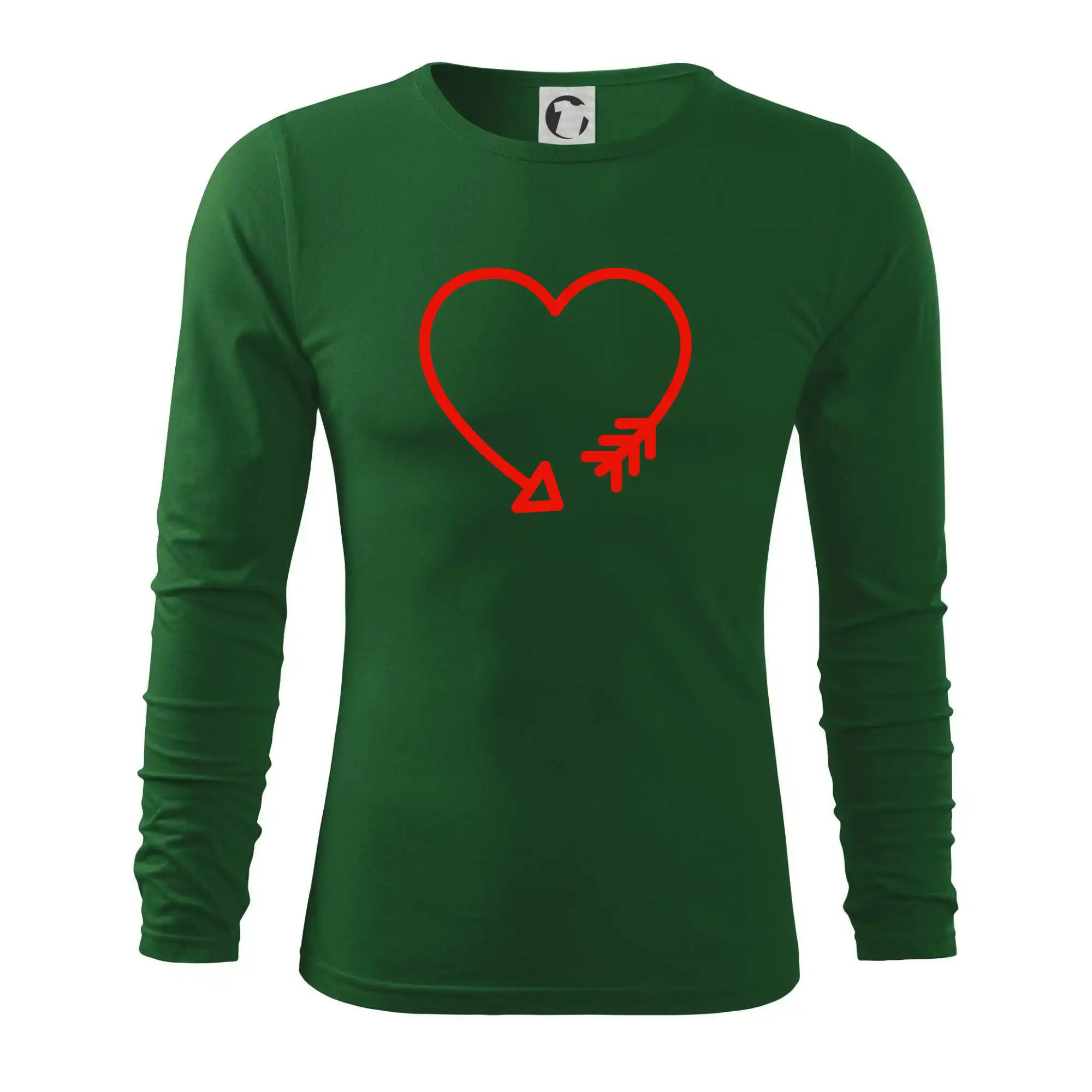 Tričká pre zamilovaných - Srdce šíp - Tričko s dlhým rukávom FIT-T long sleeve