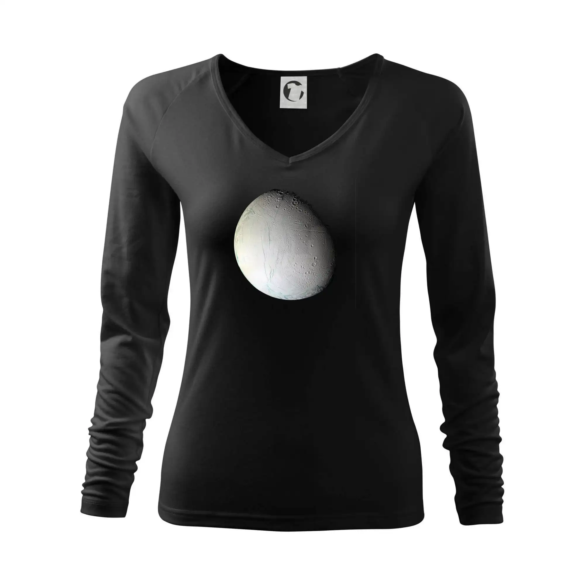 Vesmirne tričká - Fotky planét - Saturnov mesiac Enceladus zblízka - Tričko dámske Elegance