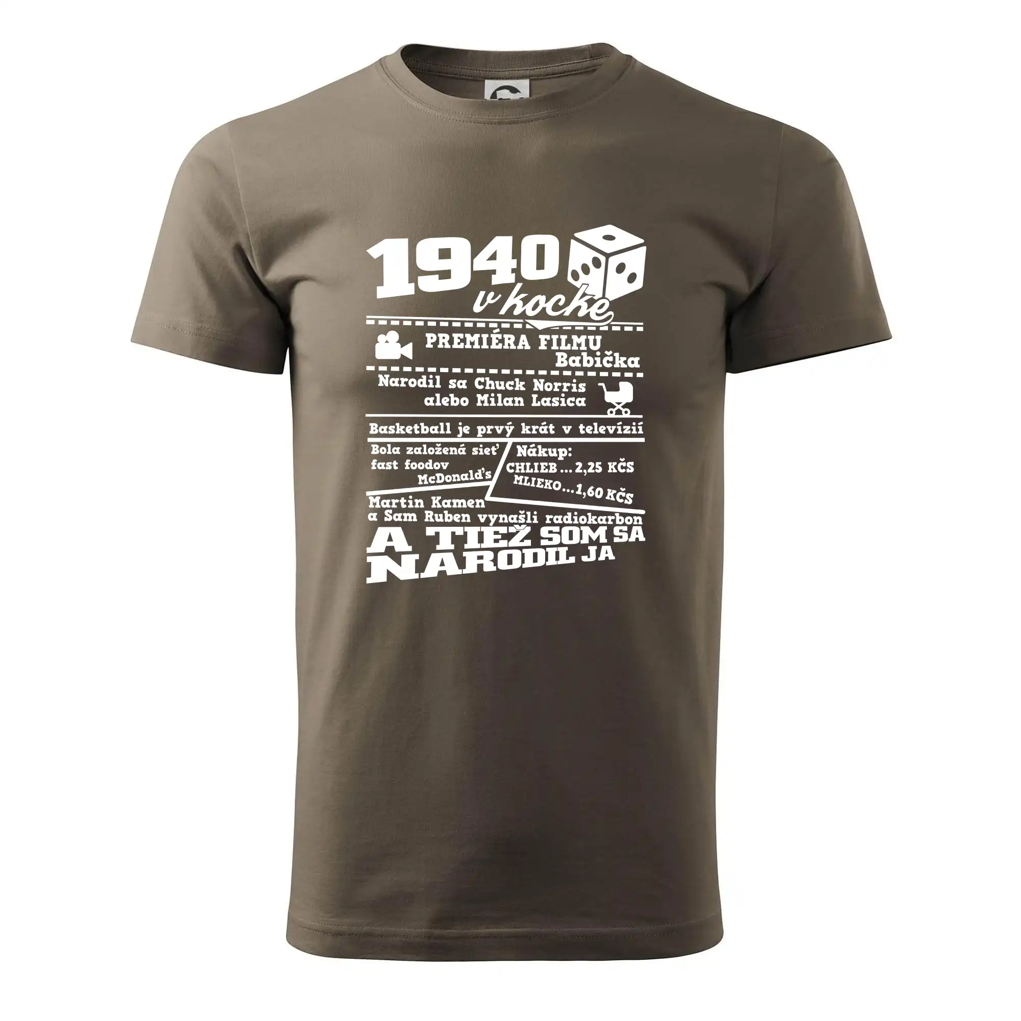 1940 v kocke - Pánske tričko nižšej gramáže