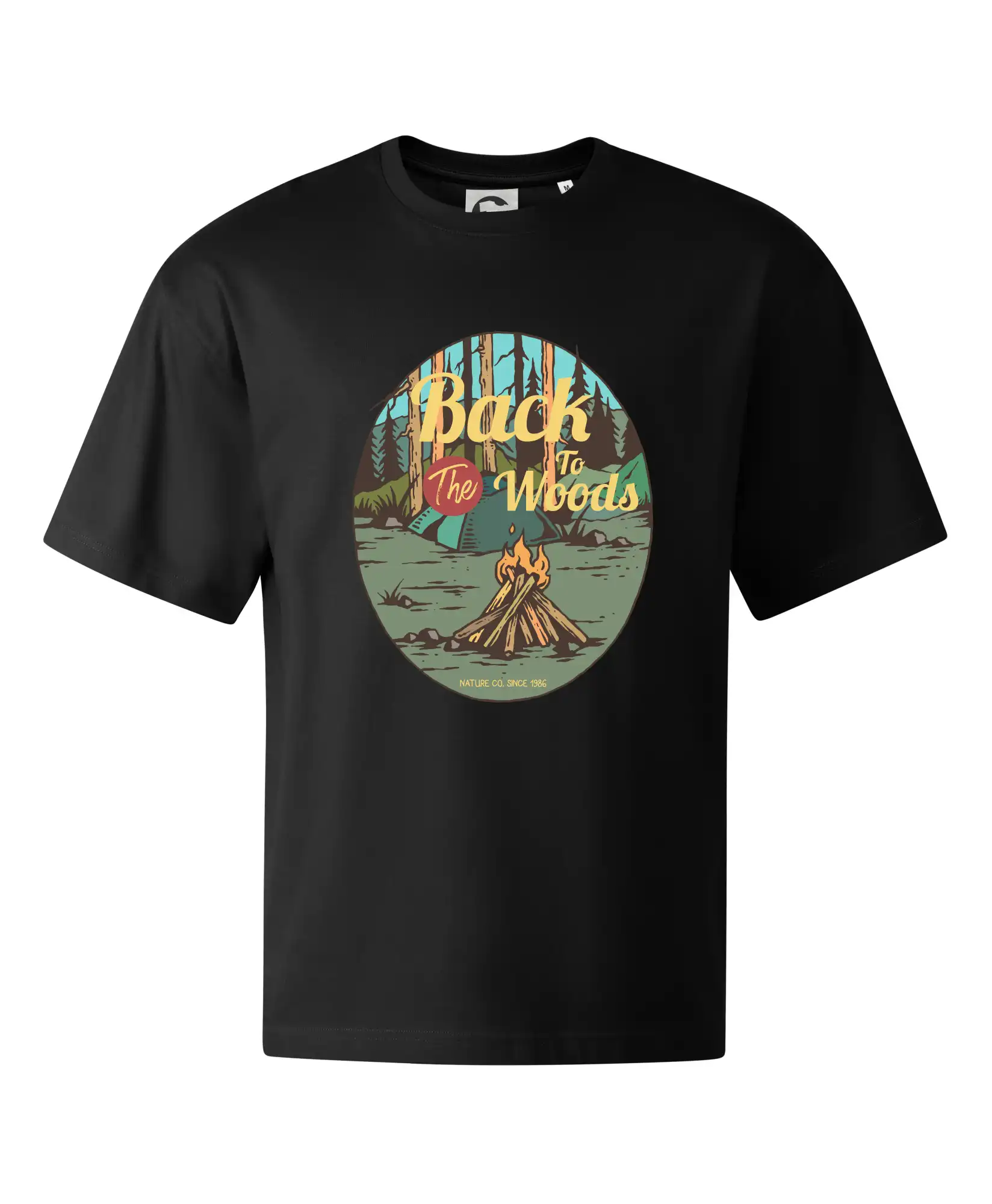 Trička na kempovanie - Camp Fire Back to woods - Stage unisex - OVERSIZE