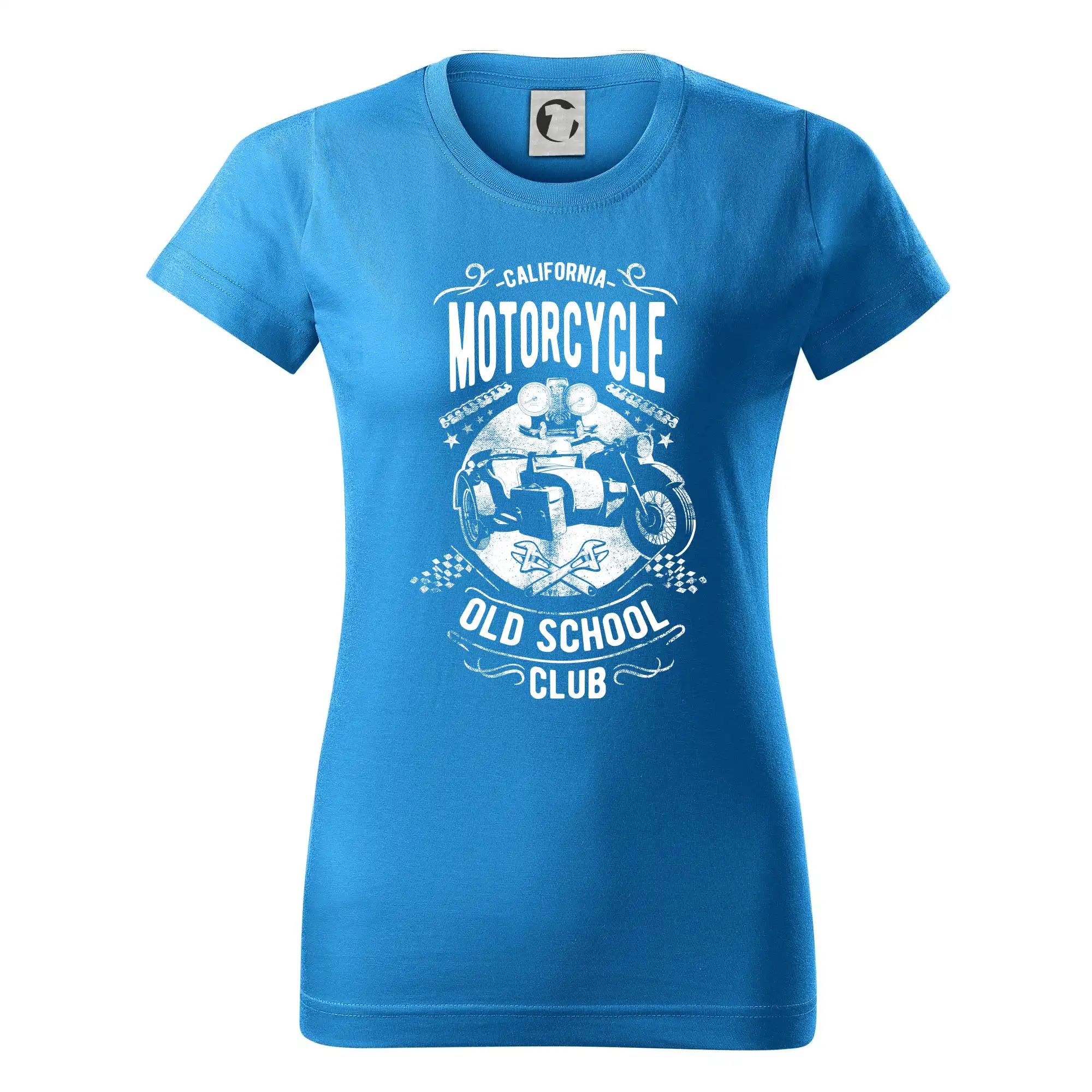 Tričká a mikiny s potlačou motoriek – pre pravých motorkárov - California Old School Club - Dámske tričko basic - ľahko voľnejšie a dlhšie