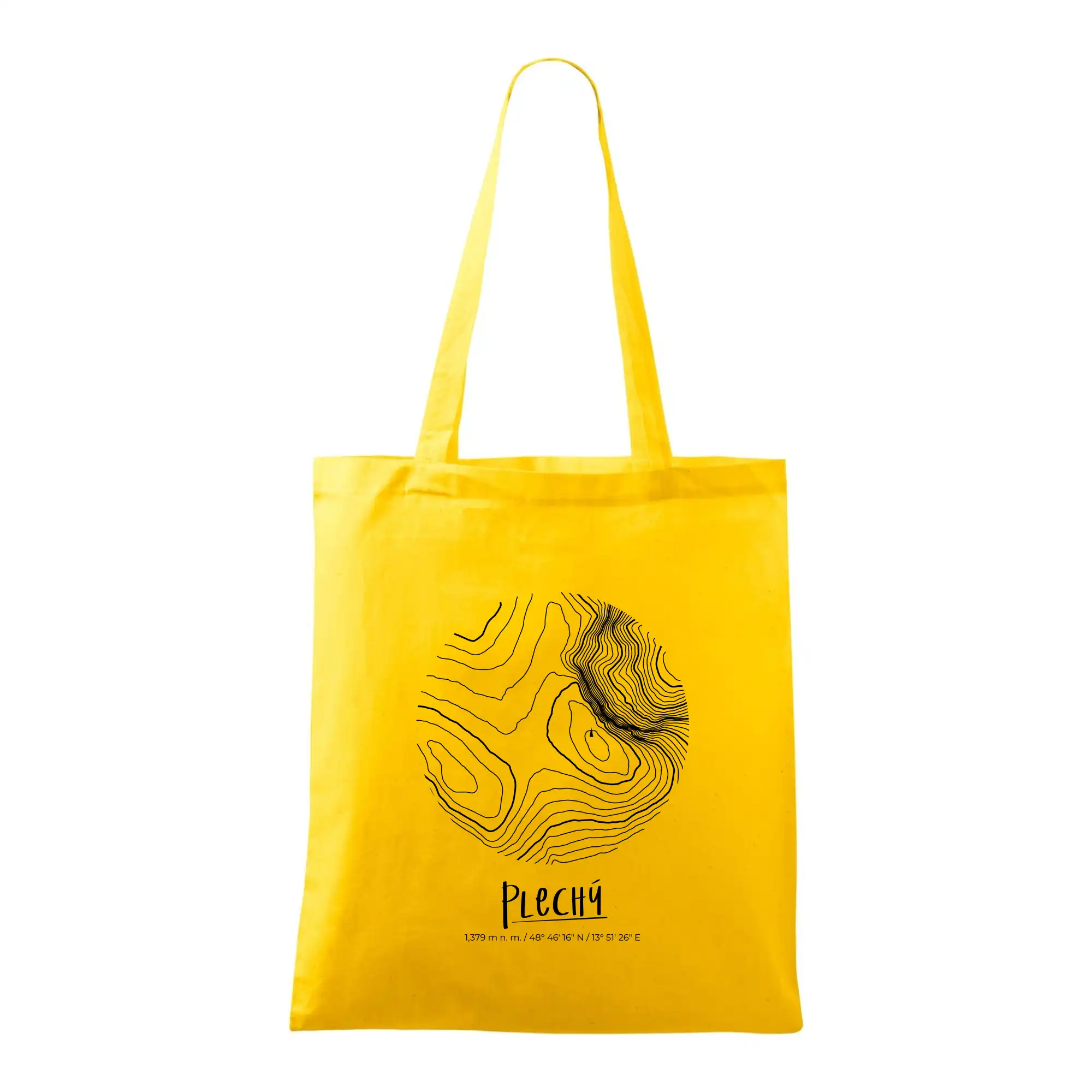 Plechý - vrstevnice v kruhu