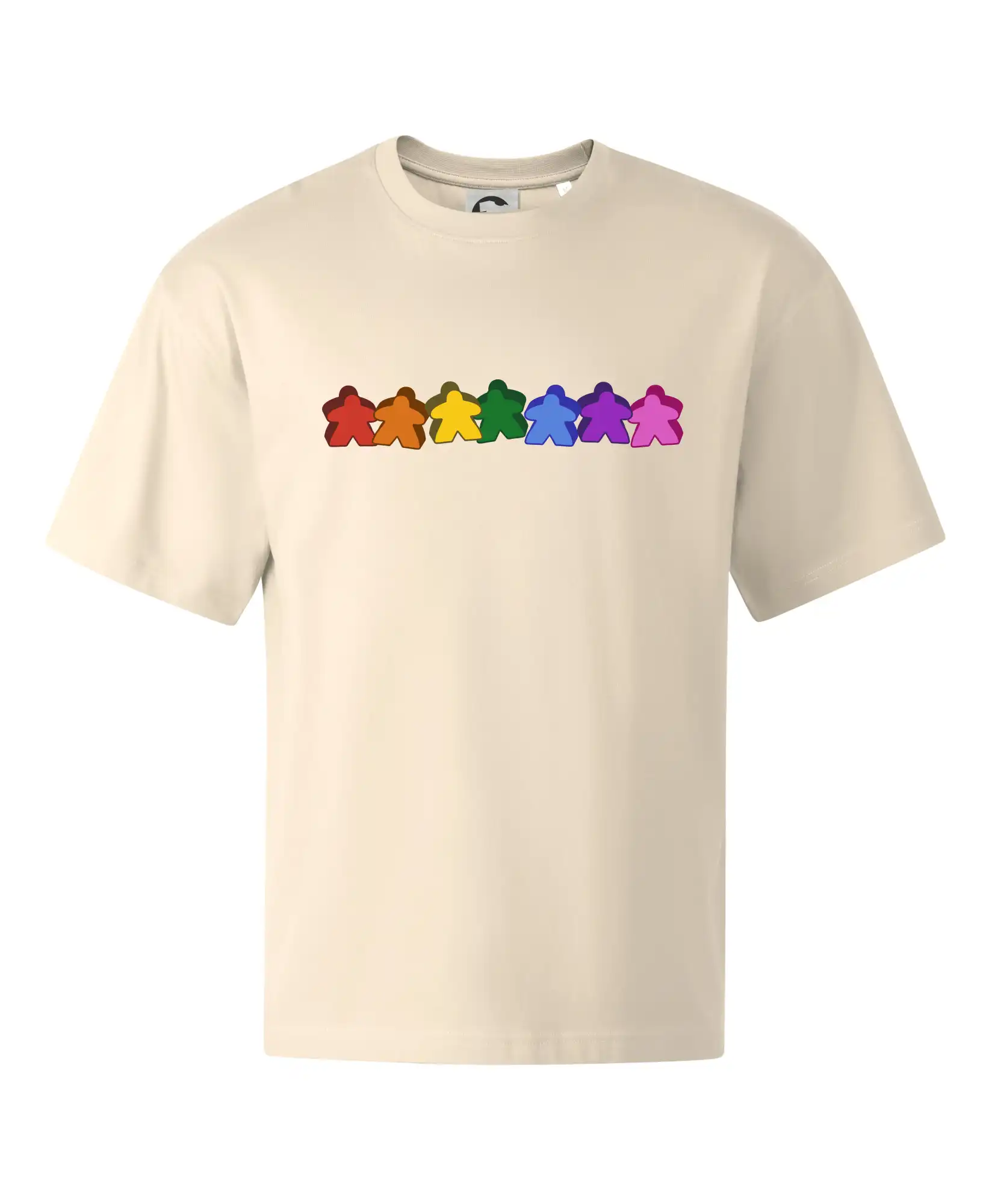Tričká a mikiny so spoločenskými hrami  - Meeple duha - Stage unisex - OVERSIZE
