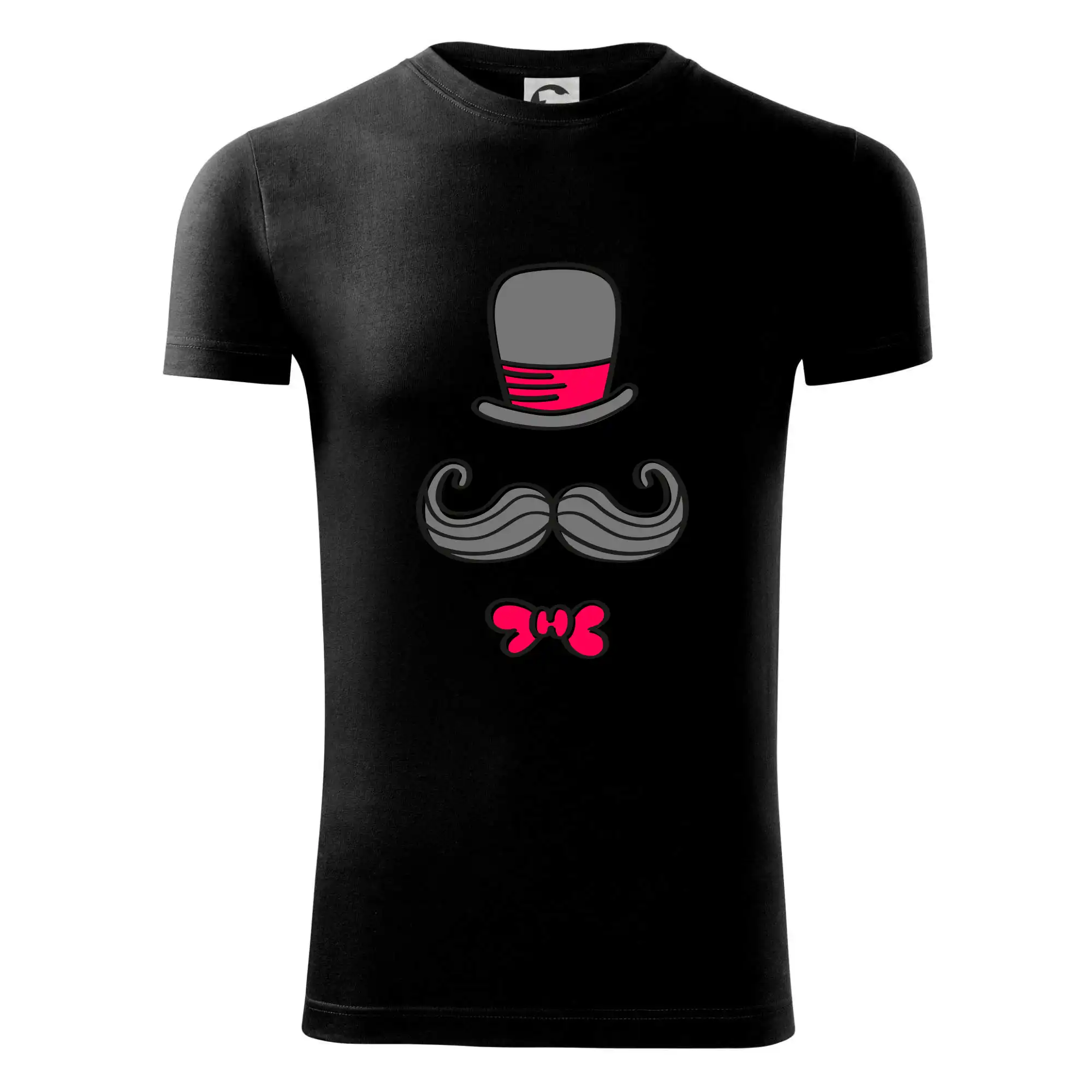 Tričká s fúzikmi - Kitty Mustache - Viper FIT - Pánske zúžené tričko