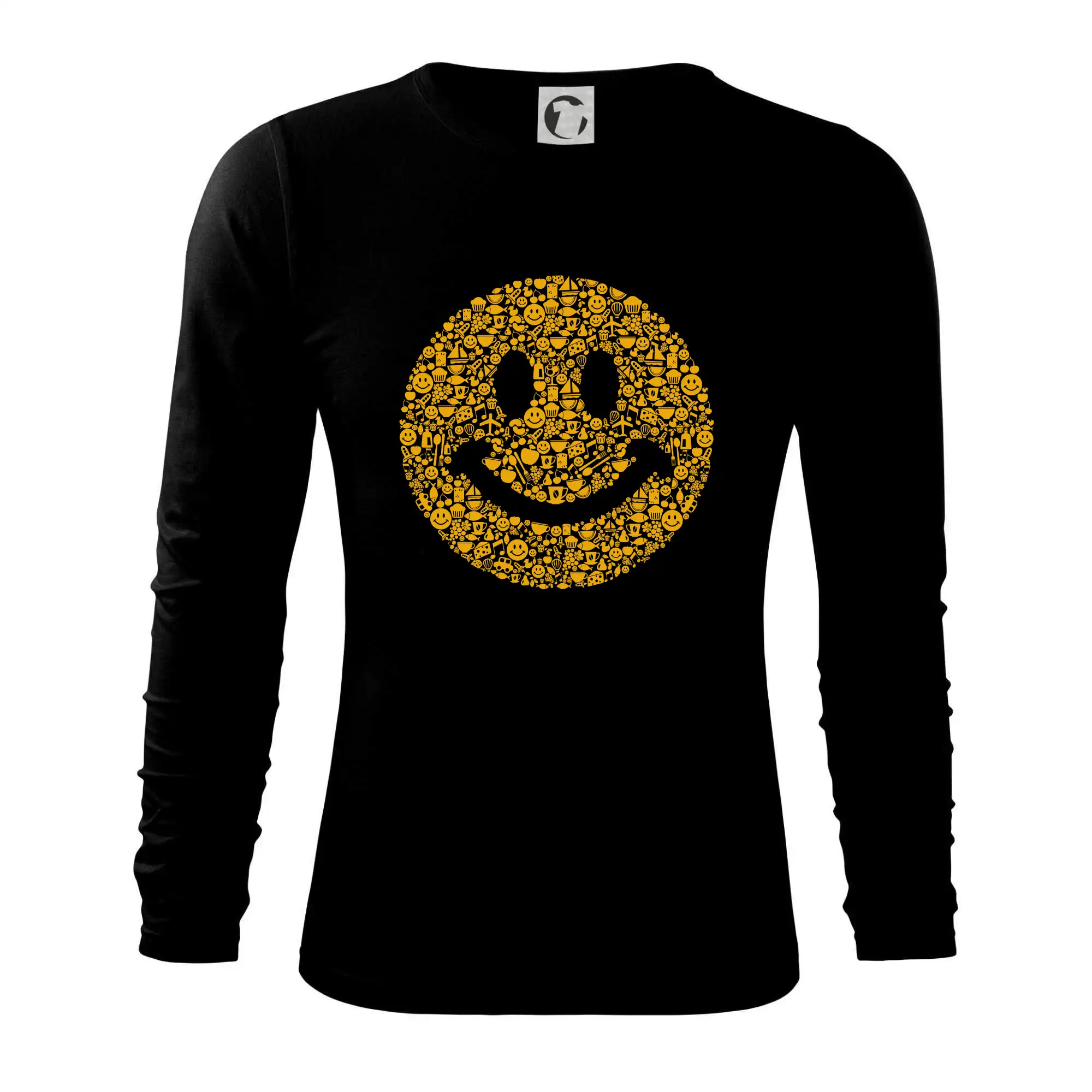 Grafické tričká - Smiley with smile - Tričko s dlhým rukávom FIT-T long sleeve