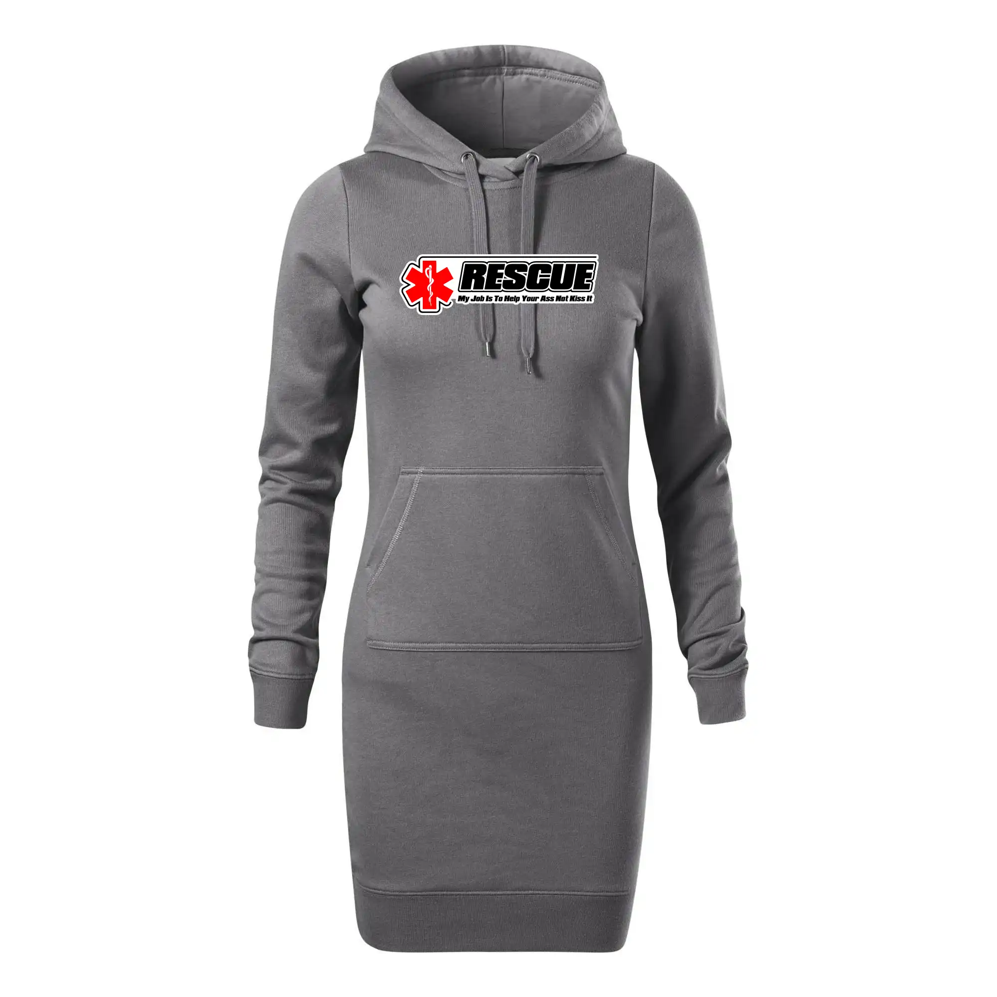 Tričká a mikiny pre záchranárov a lekárov - Kvalitné oblečenie pre zdravotníkov - Rescue My Job Is To Help Your Ass Not Kiss It - Dámska mikina dlhá Snap