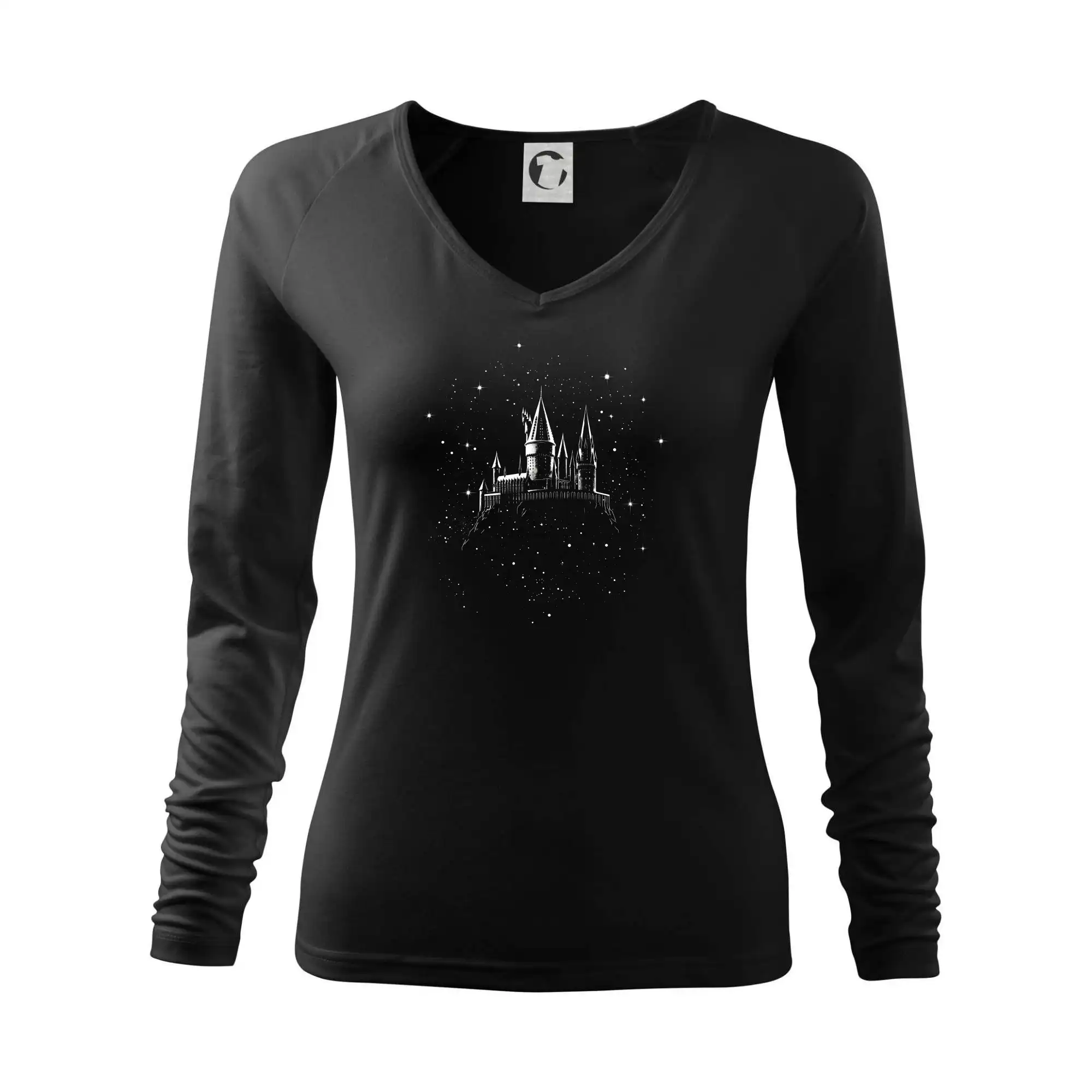 Filmové tričká - Harry -  hrad v noci - Tričko dámske Elegance