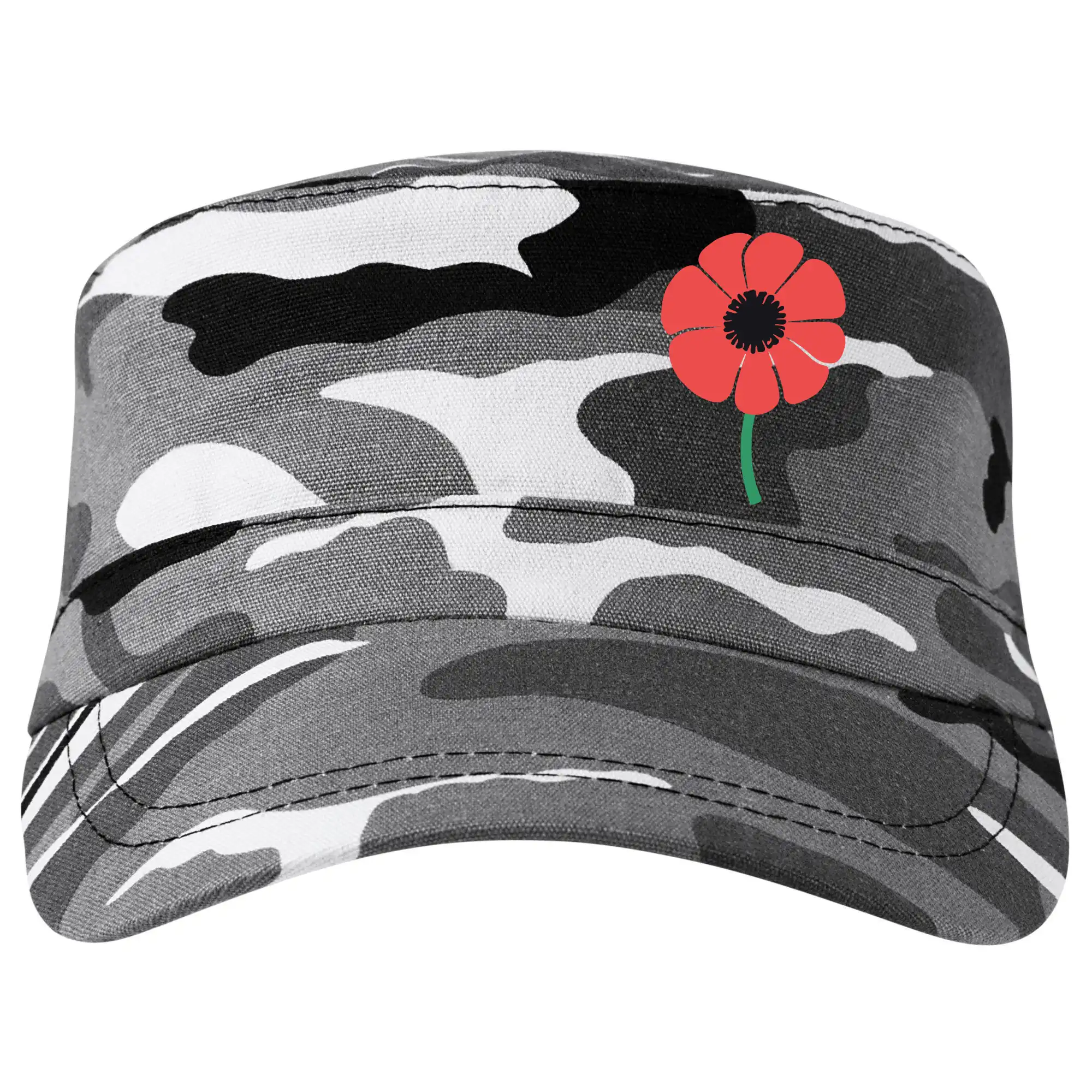 Tričká s kvetinami - Vlčí mak ikonka na prsníku - Šiltovka CAMO