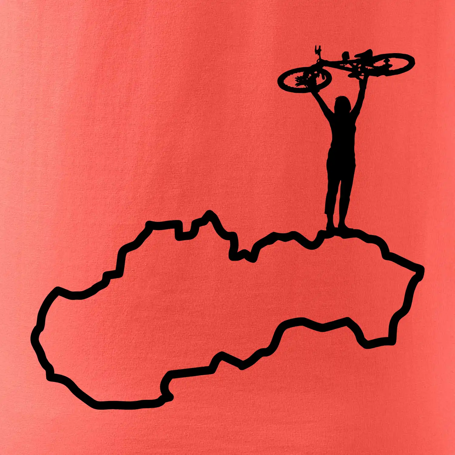 Mapa Slovenska - cyklista