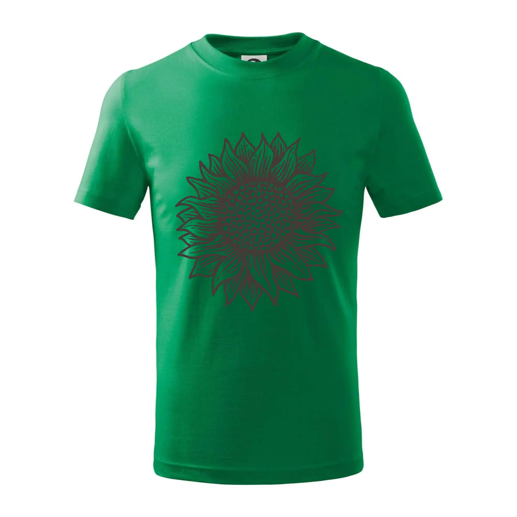 Slunečnice kreslená černobílá