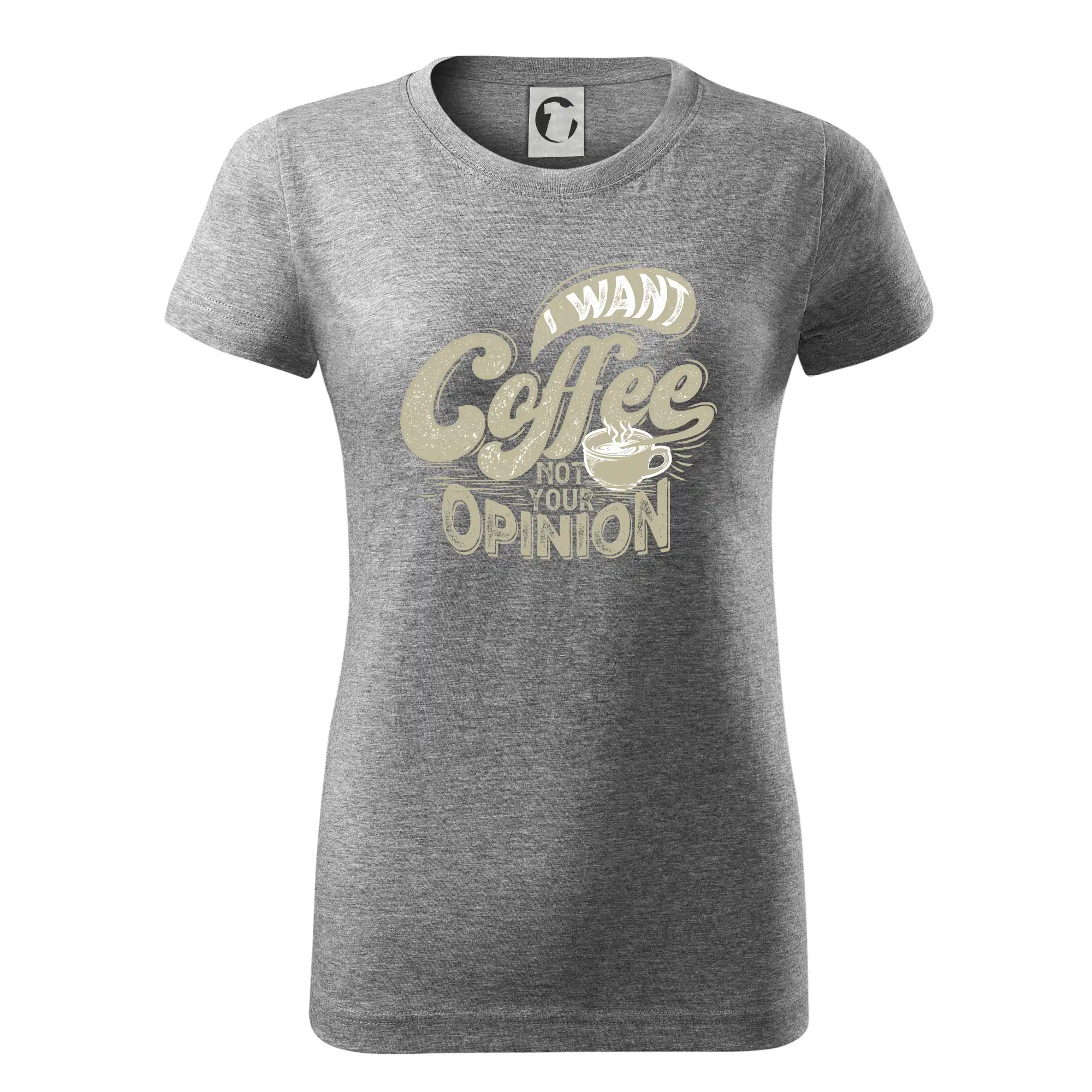 Motívy pre baristu a milovníkov kávy - Coffee opinion - Dámske tričko basic - ľahko voľnejšie a dlhšie