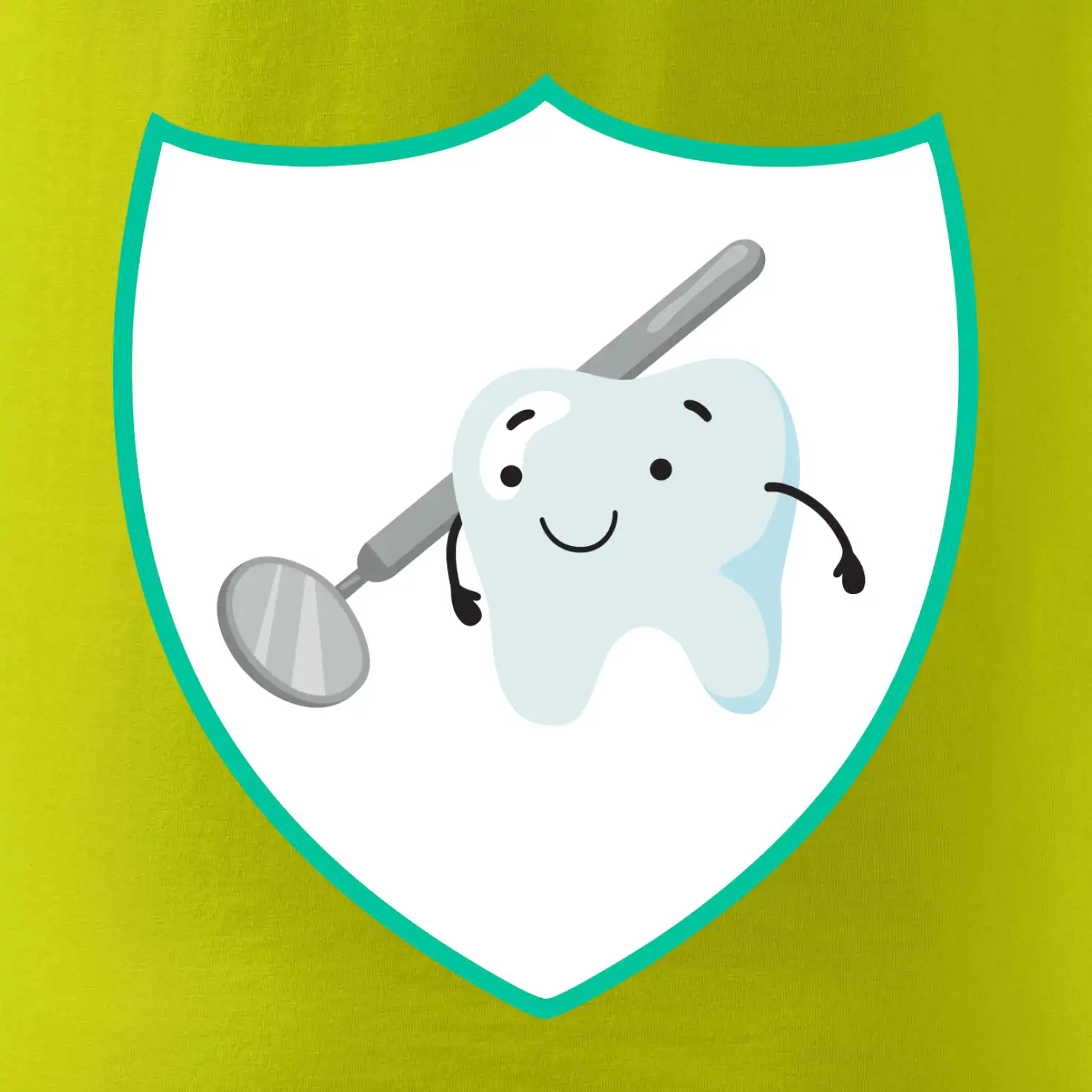 Zoubek na prsu - zrcátko