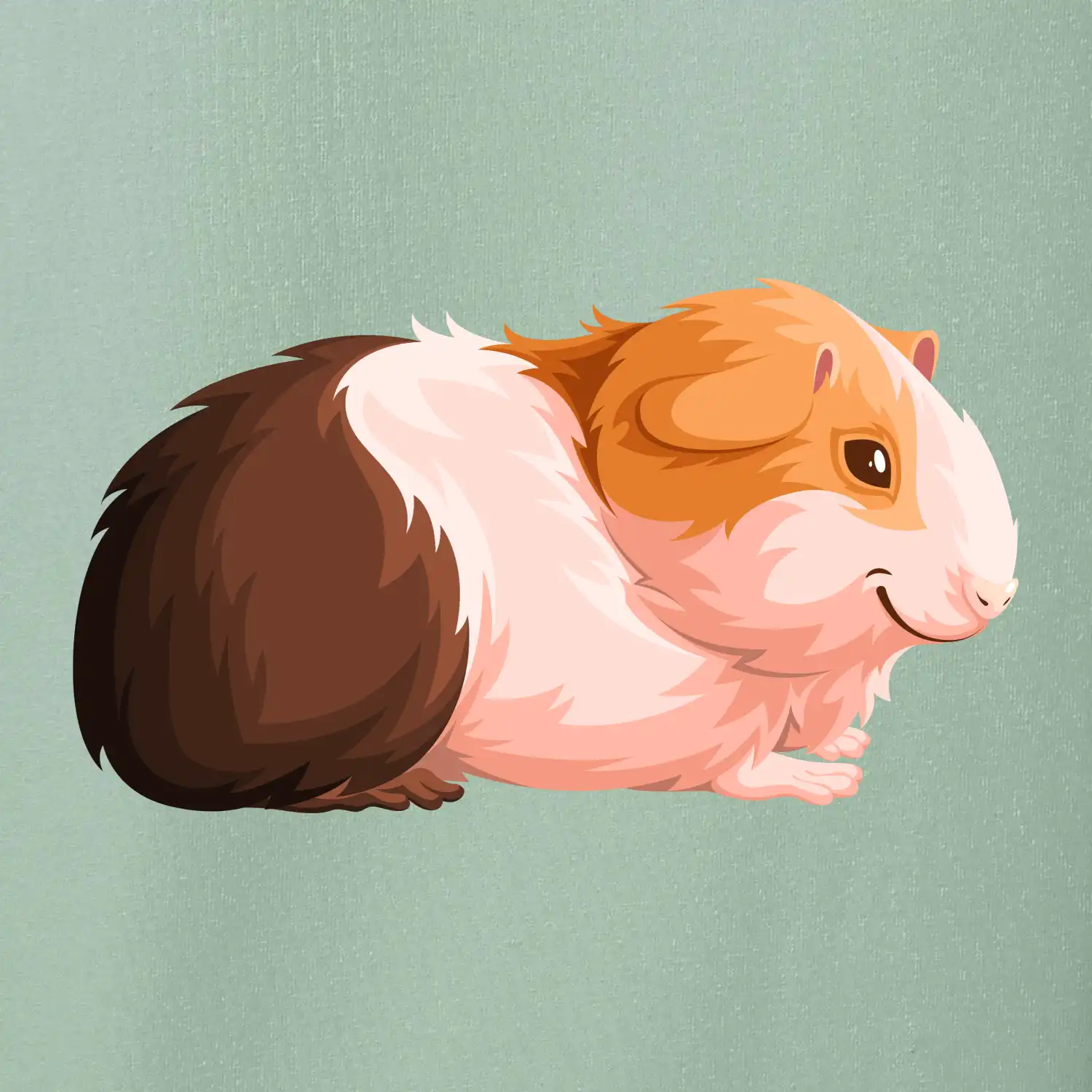 Morče - kreslené z boku