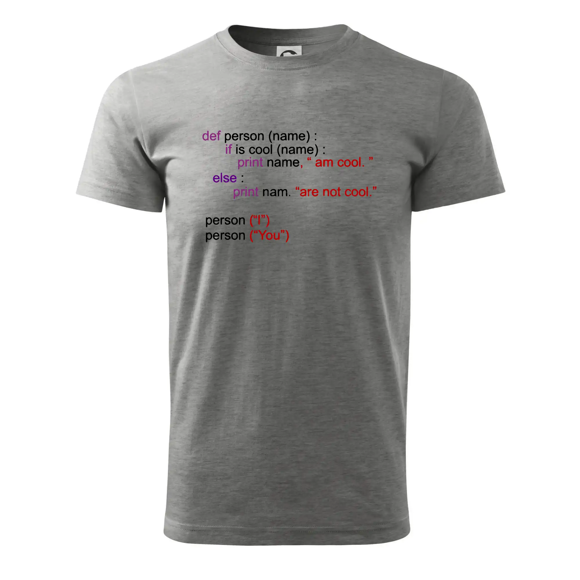 Tričká pre ajťákov - Python I am cool, You are not cool - Klasické pánske tričko vyššej gramáže