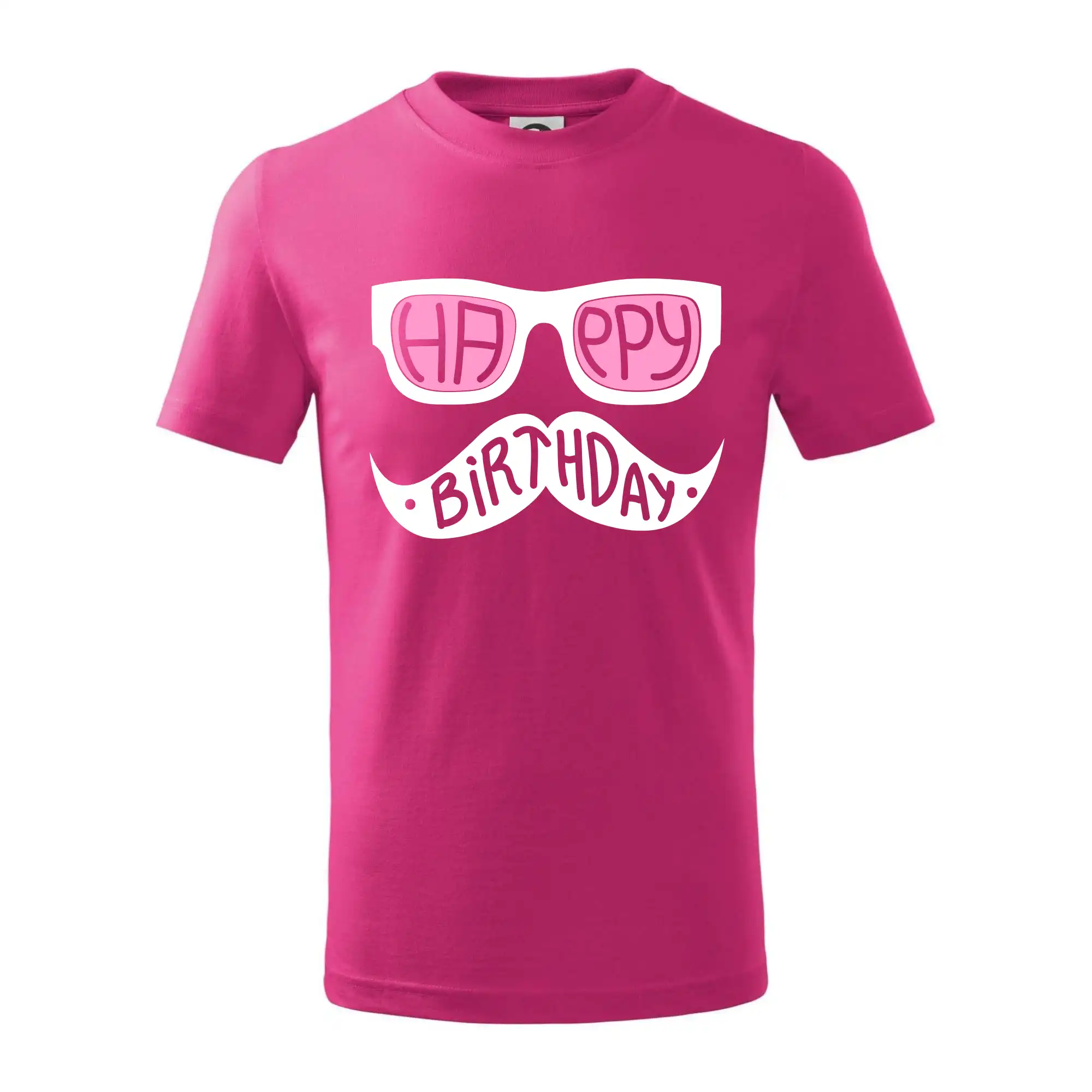 Tričká k narodeninám - Mustache narozeniny - okuliare - Tričko detské bavlnené