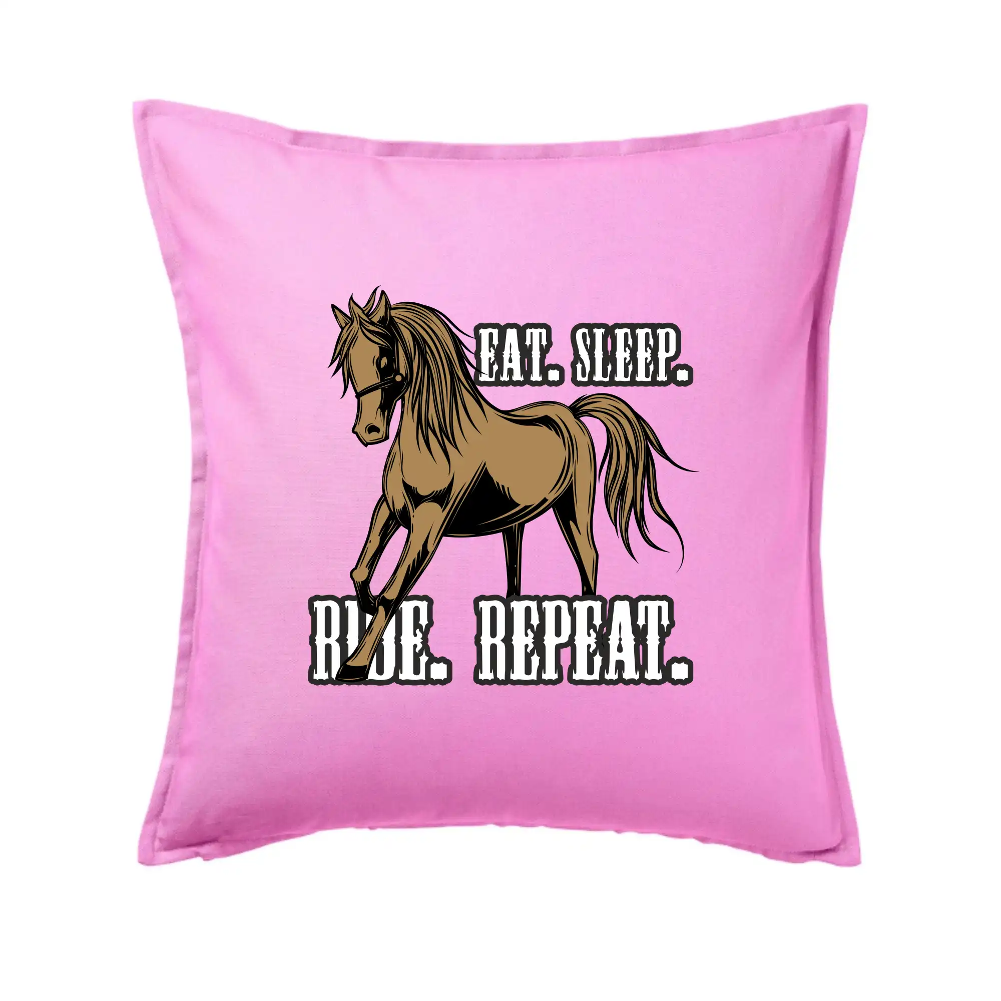 Tričká s koňmi - Eat Sleep Ride Repeat Western - Vankúš 50x50