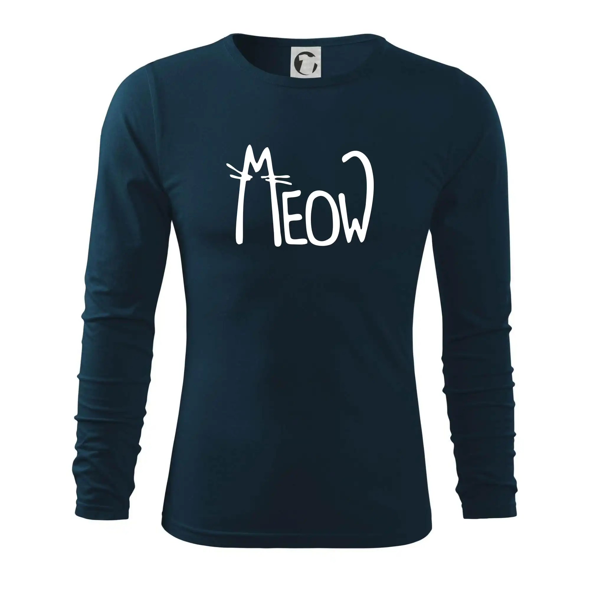 Vtipná tričká s mačkou - Meow - Mňau - Tričko s dlhým rukávom FIT-T long sleeve