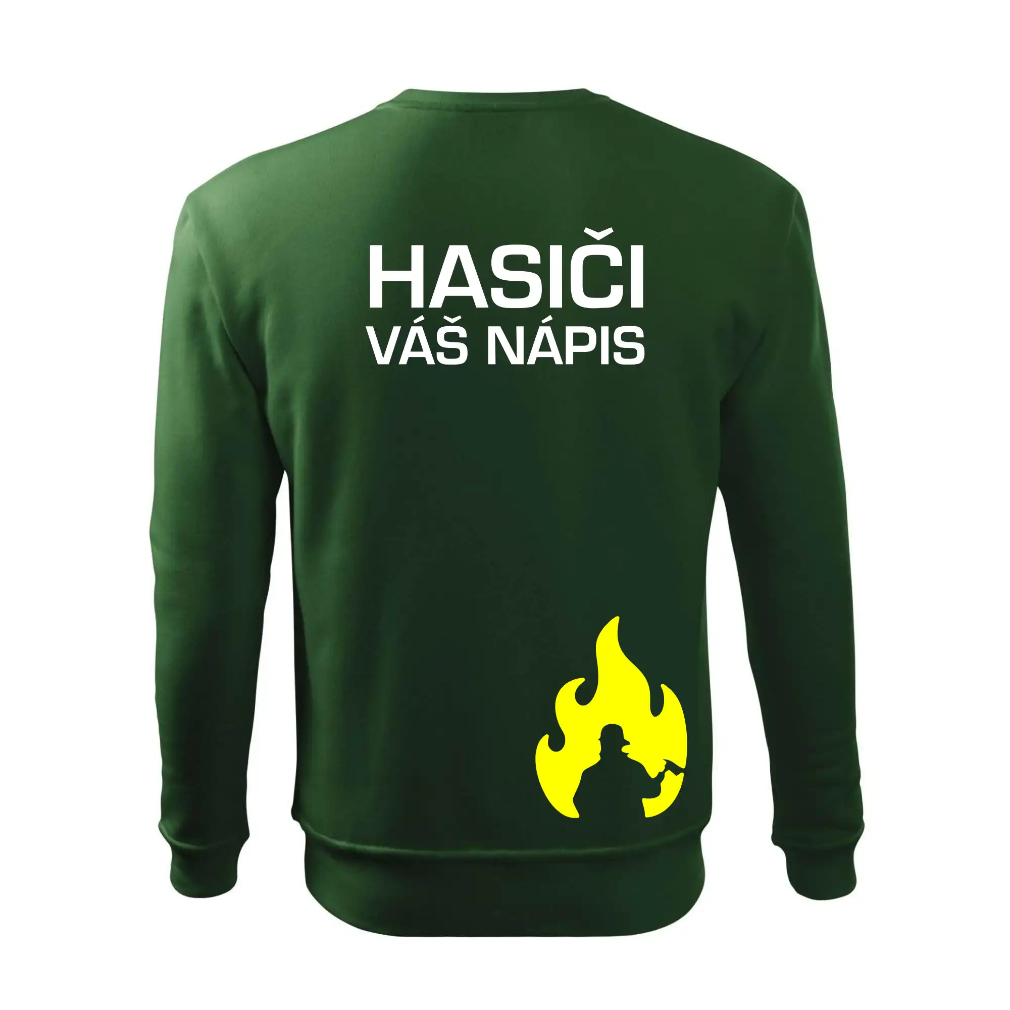 Hasič stojaci - nápis hasiči - Veľký nápis na chrbte