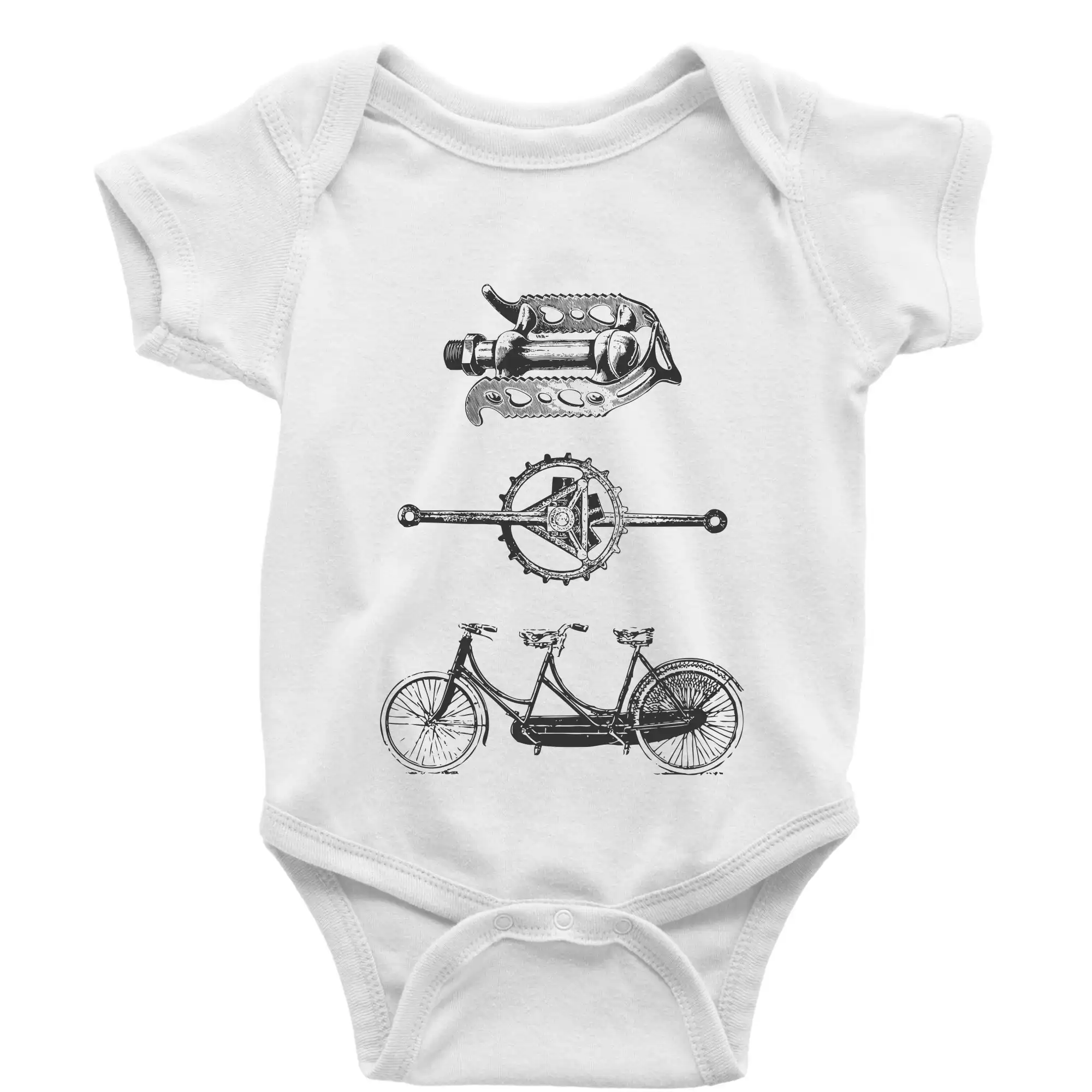 Tričko ako darček pre cyklistu - Cycling vintage - Body dojčenské s krátkym rukávom