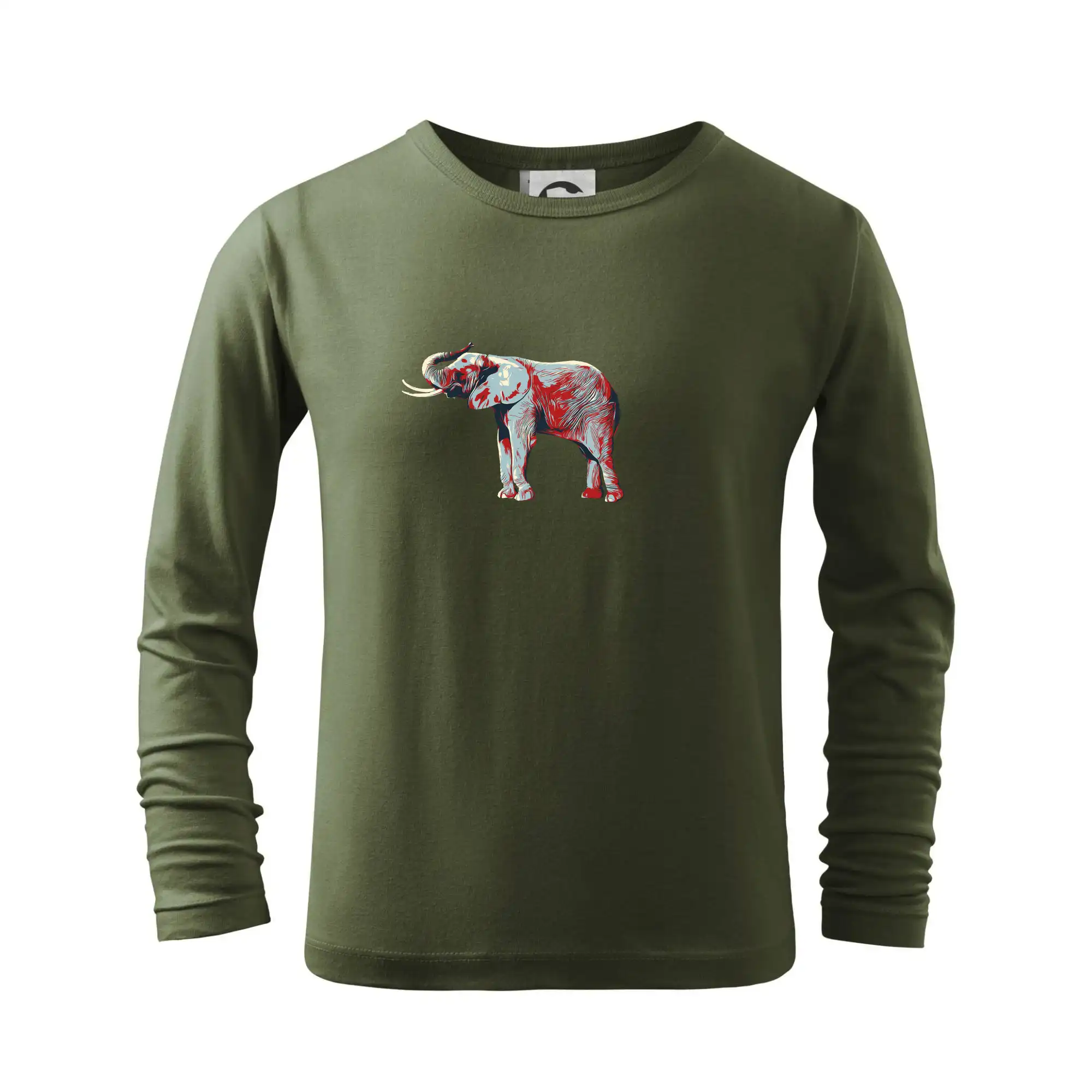 Tričká so zvieratami - Slon vintage - Tričko detské Long Sleeve