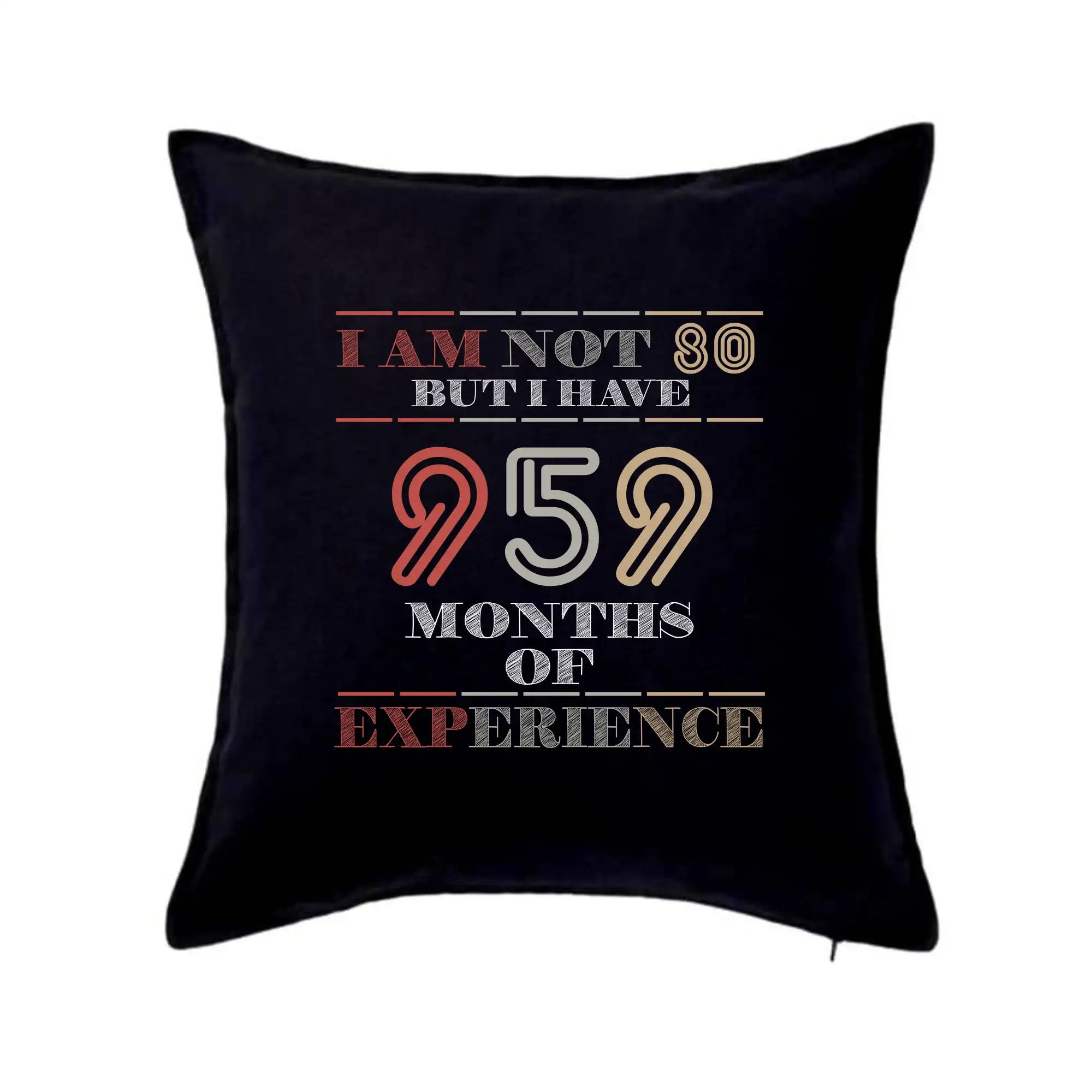 Tričká k narodeninám - 80 years 959 months of experience - Vankúš 50x50