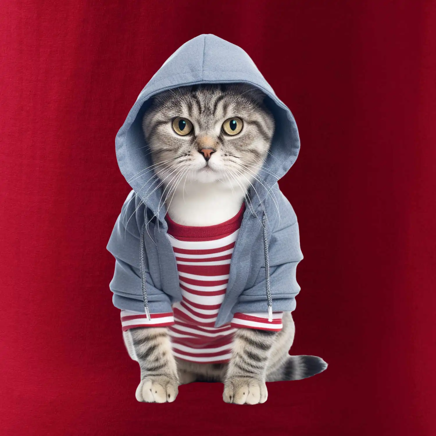 Kočka v pruhovaném triku