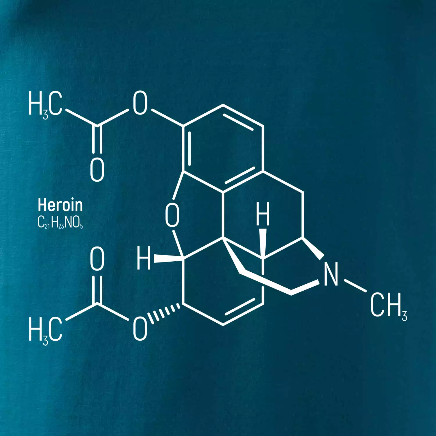 Molekulární struktura Heroin