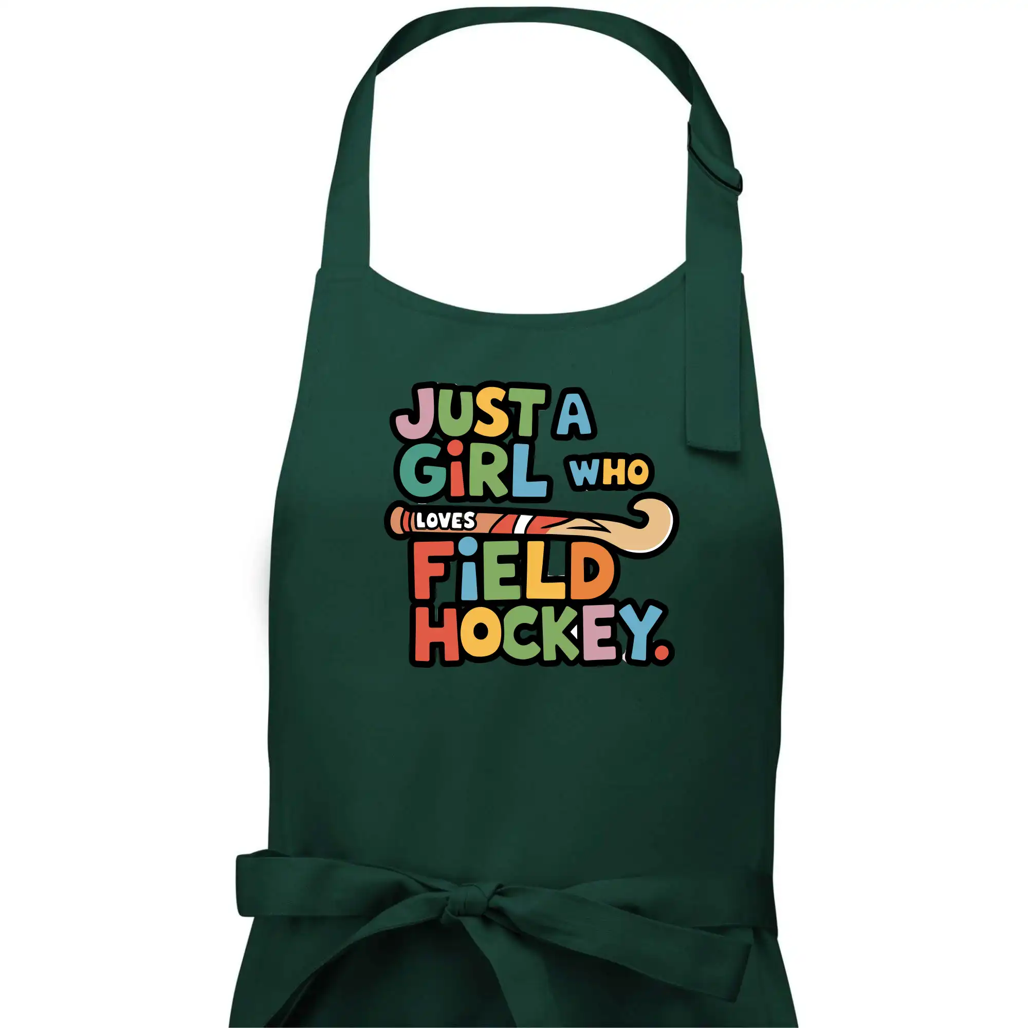 Barevný nápis Just a girl who loves field hockey