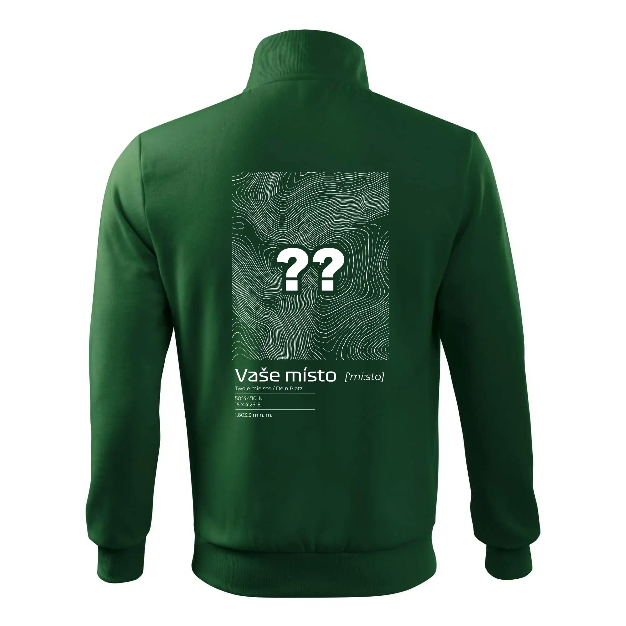 Vaše místo - vrstevnice v obdélníku