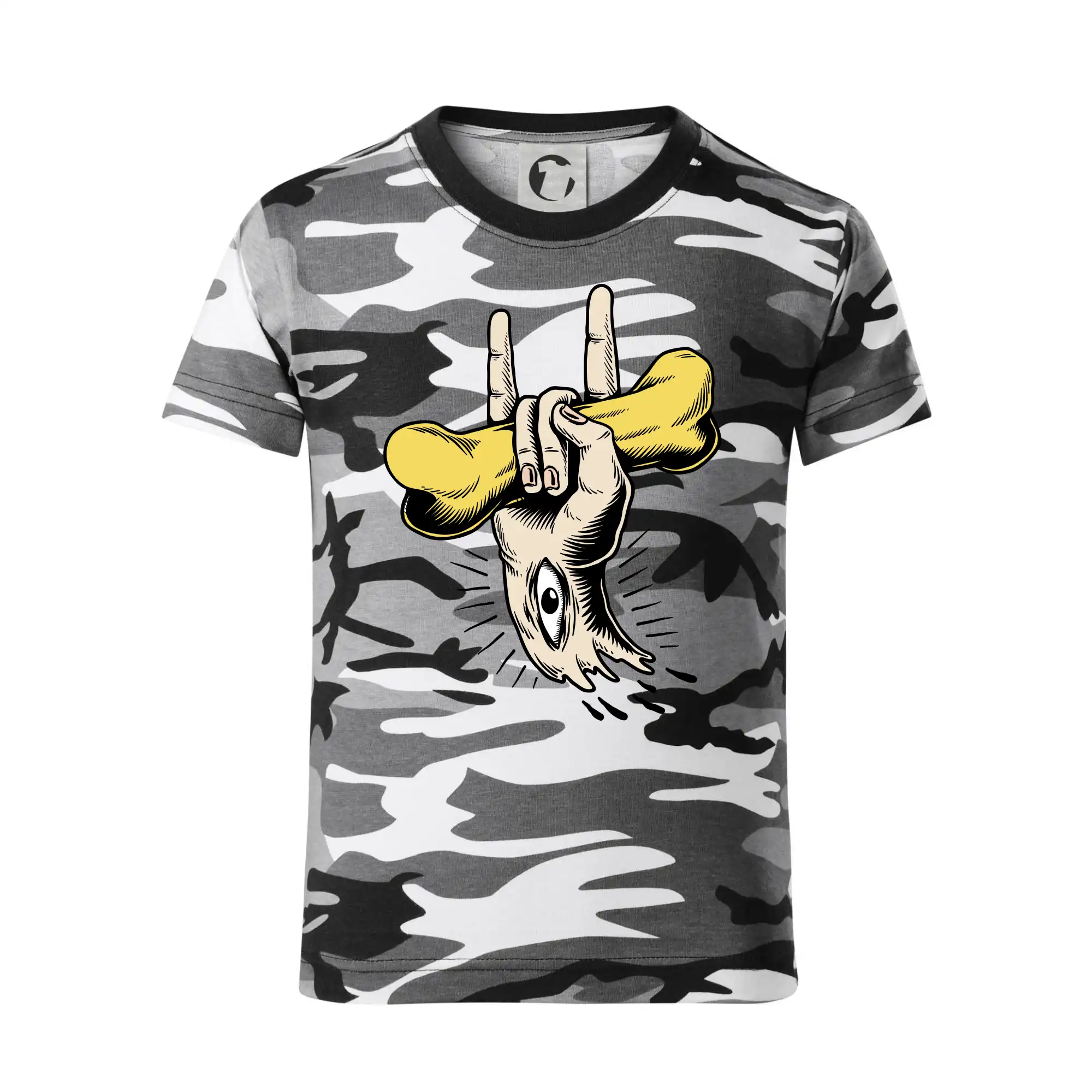 Rocková ruka kost a oko