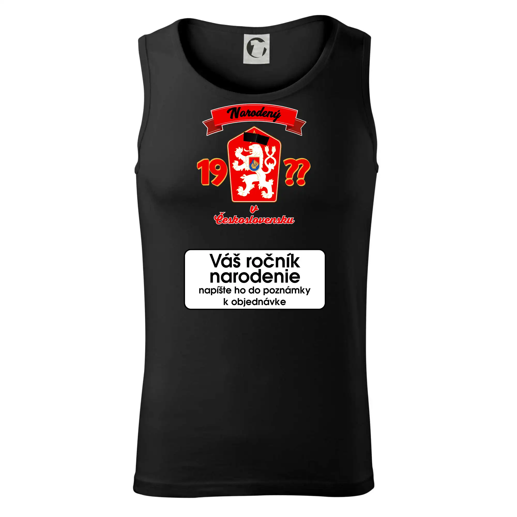 Prelepená hviezda - Narodený v Československu - vlastný ročník - Tielko pánske Core