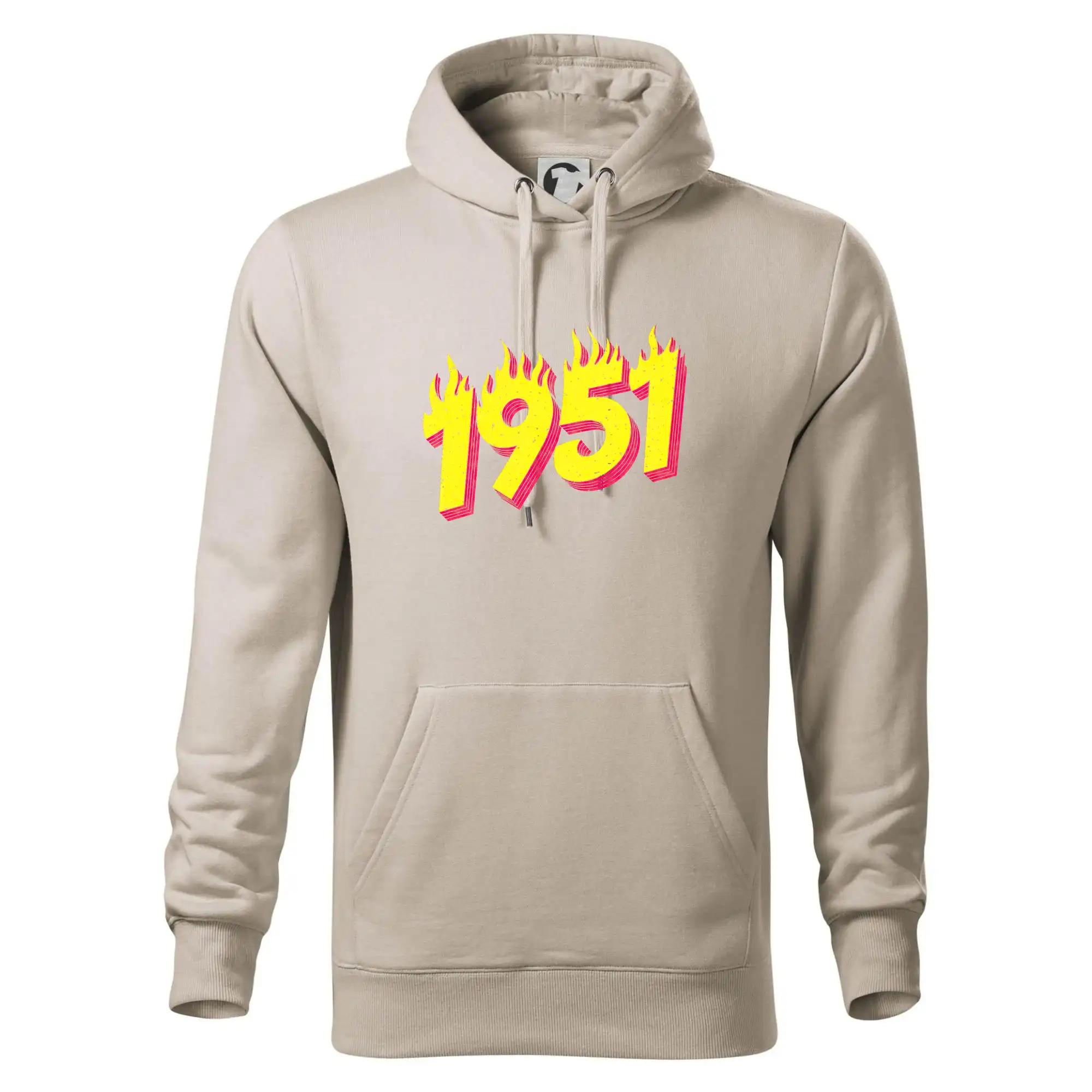 Trička s ročníkom 1951 - Narodeniny v ohni 1951 - Mikina pánska Cape s kapucňou