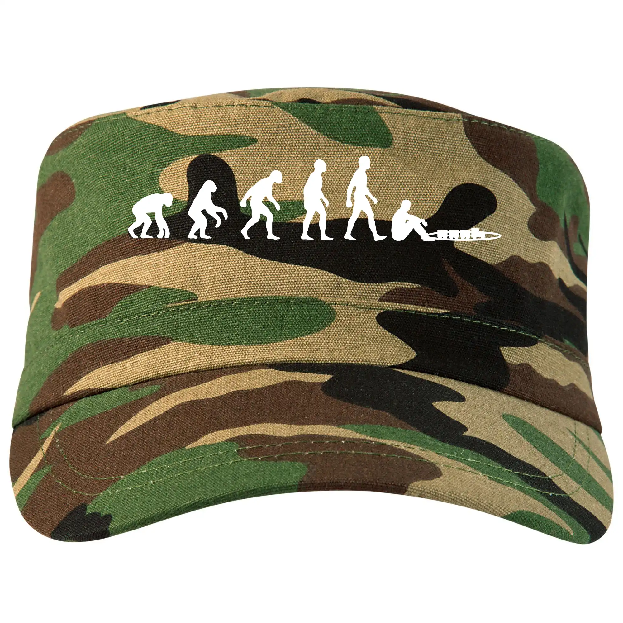 Tričká s potlačou evolúcia - Evolúcia mašinky - Šiltovka CAMO