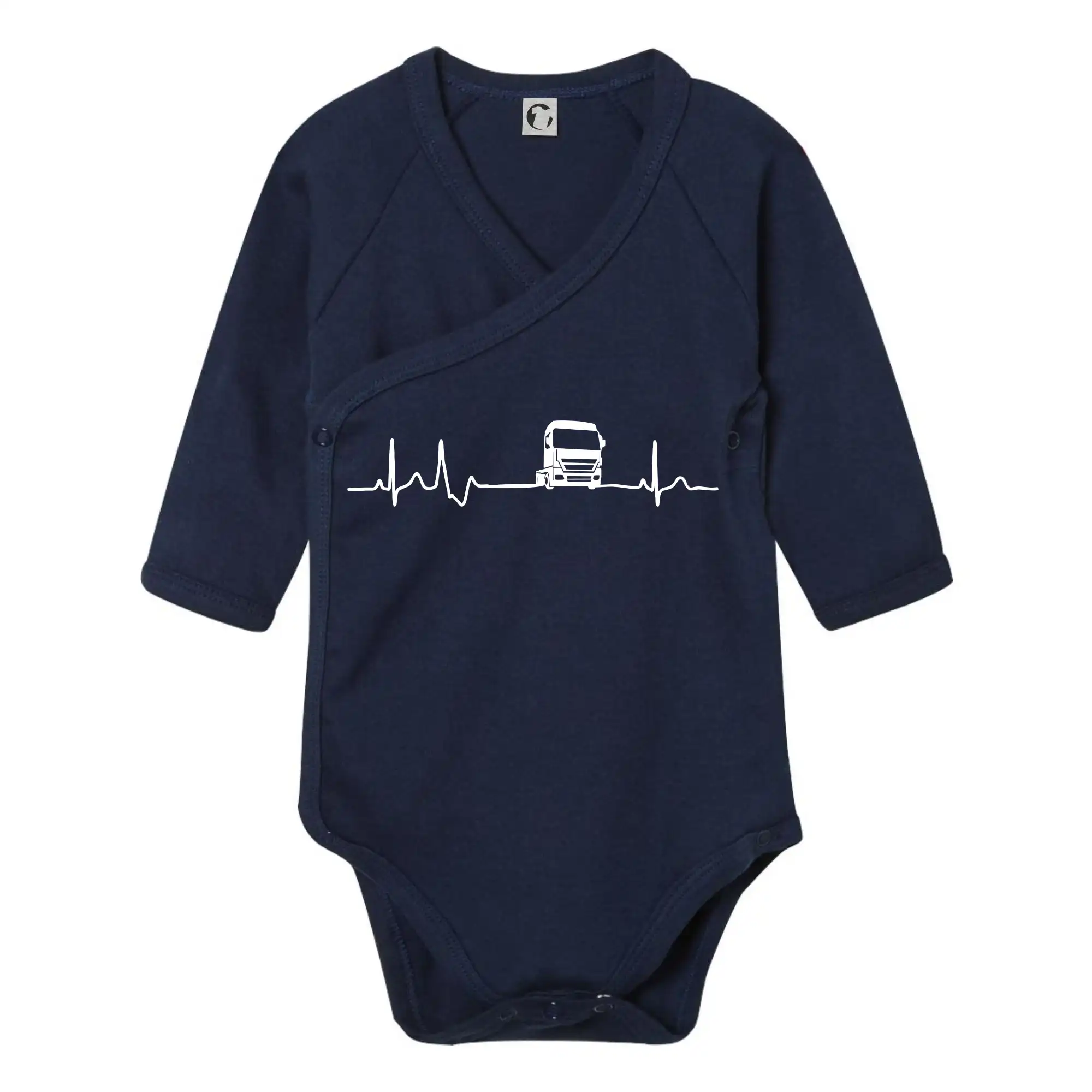 Tričká s kamionmi a nákladiakmi - Moje srdce bije pre kamión - Body zavinovacie s dlhým rukávom