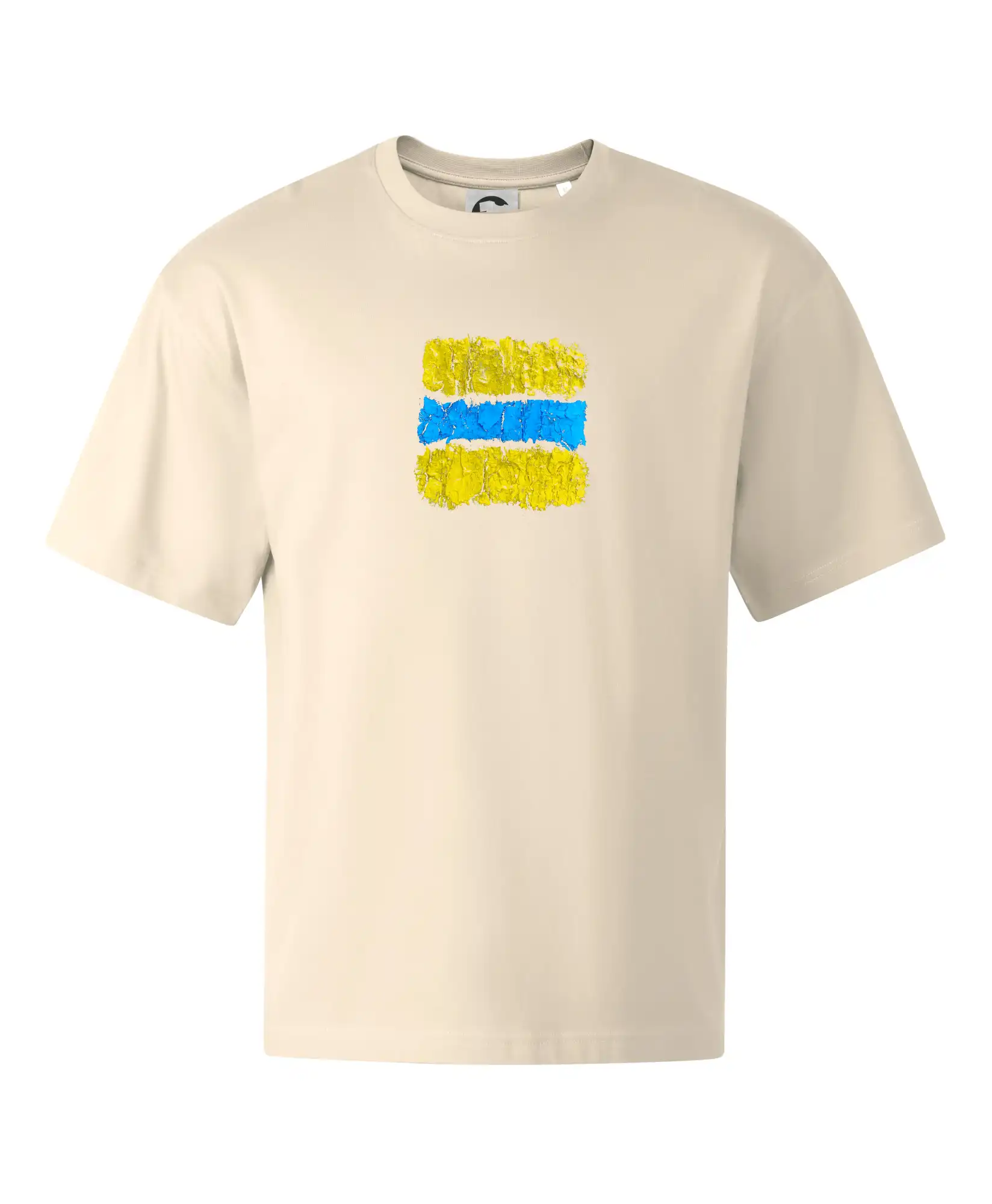 Tričko ako darček pre cyklistu - Turistická Cyklo značka - žlto modrá - Stage unisex - OVERSIZE