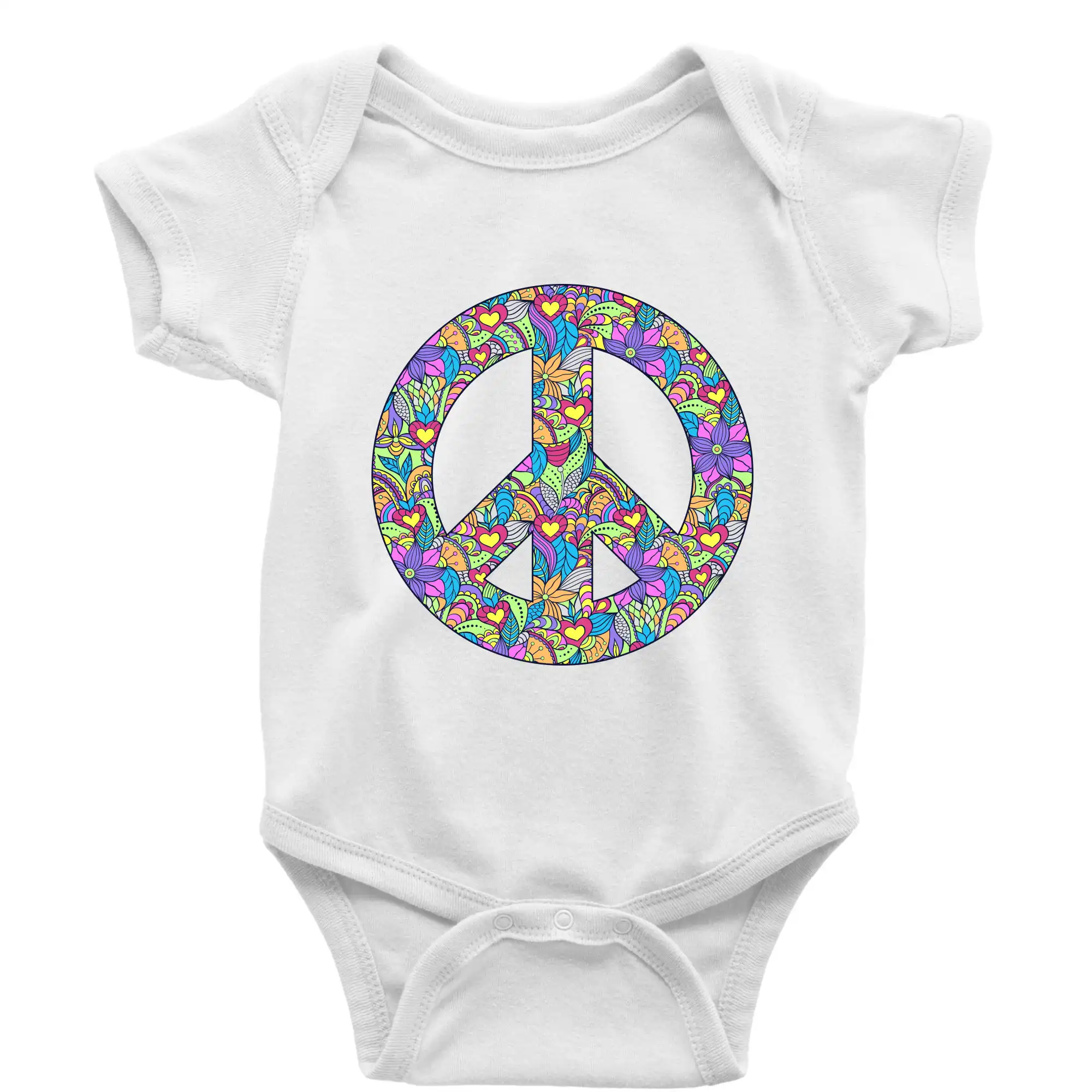 Tričká pre pohodový ľudí - Peace symbol mandela - Body dojčenské s krátkym rukávom