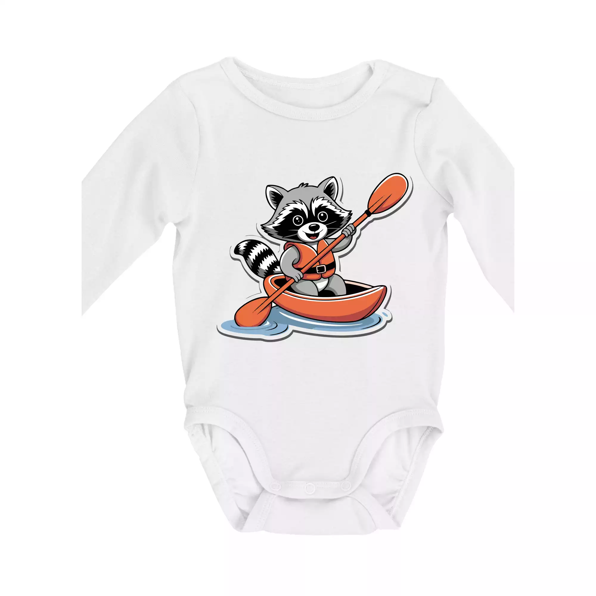 Mýval v kajaku kreslený