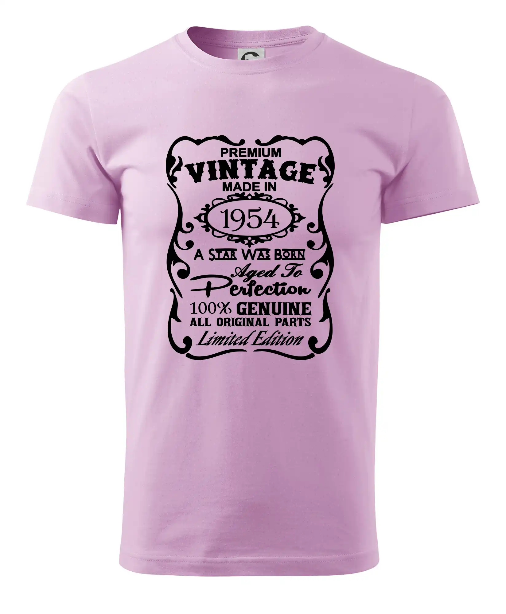 Trička s ročníkom 1954 - Vintage Etiketa - 1954 - Pánske tričko nižšej gramáže