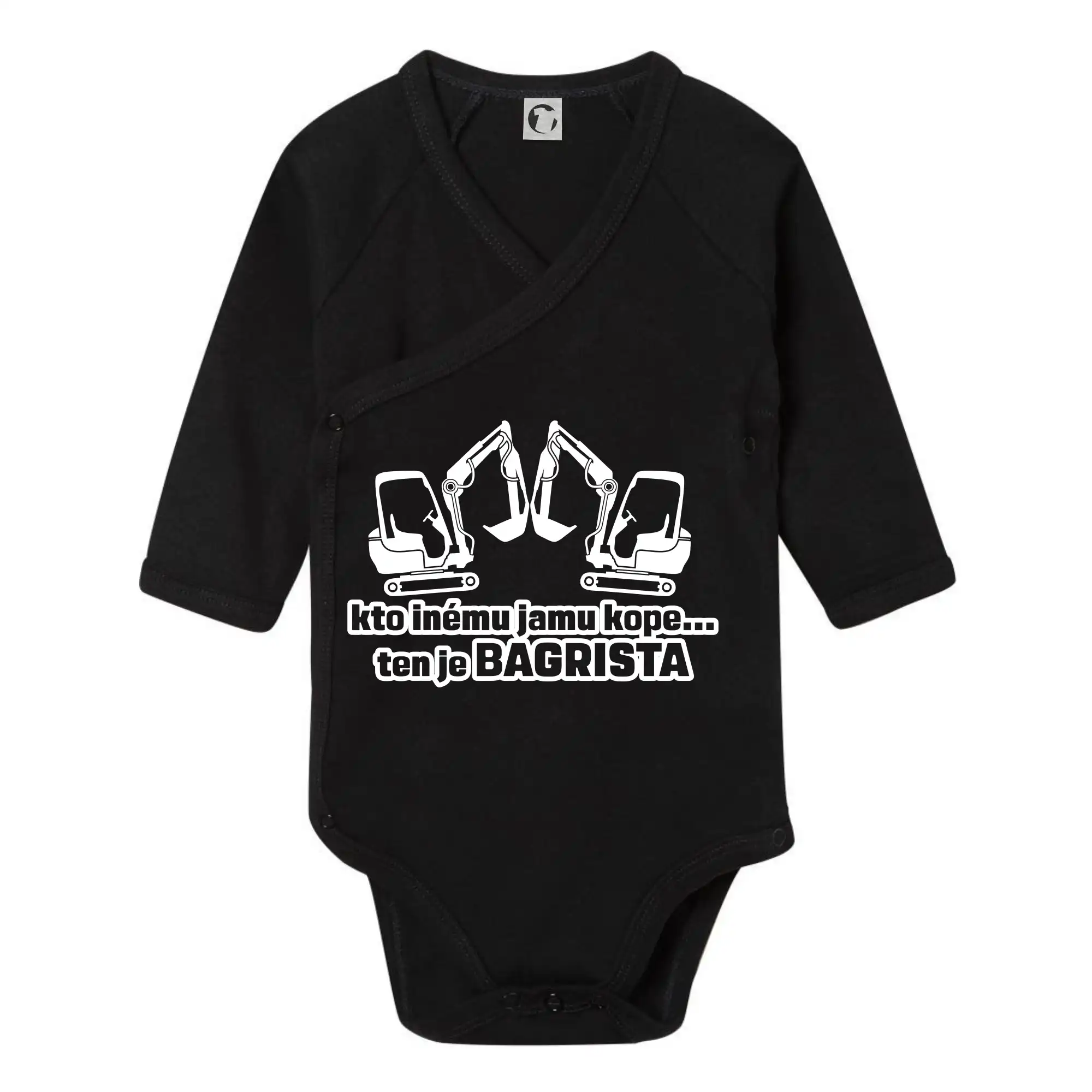 Kto inému jamu kope, ten je bagrista - Body zavinovacie s dlhým rukávom