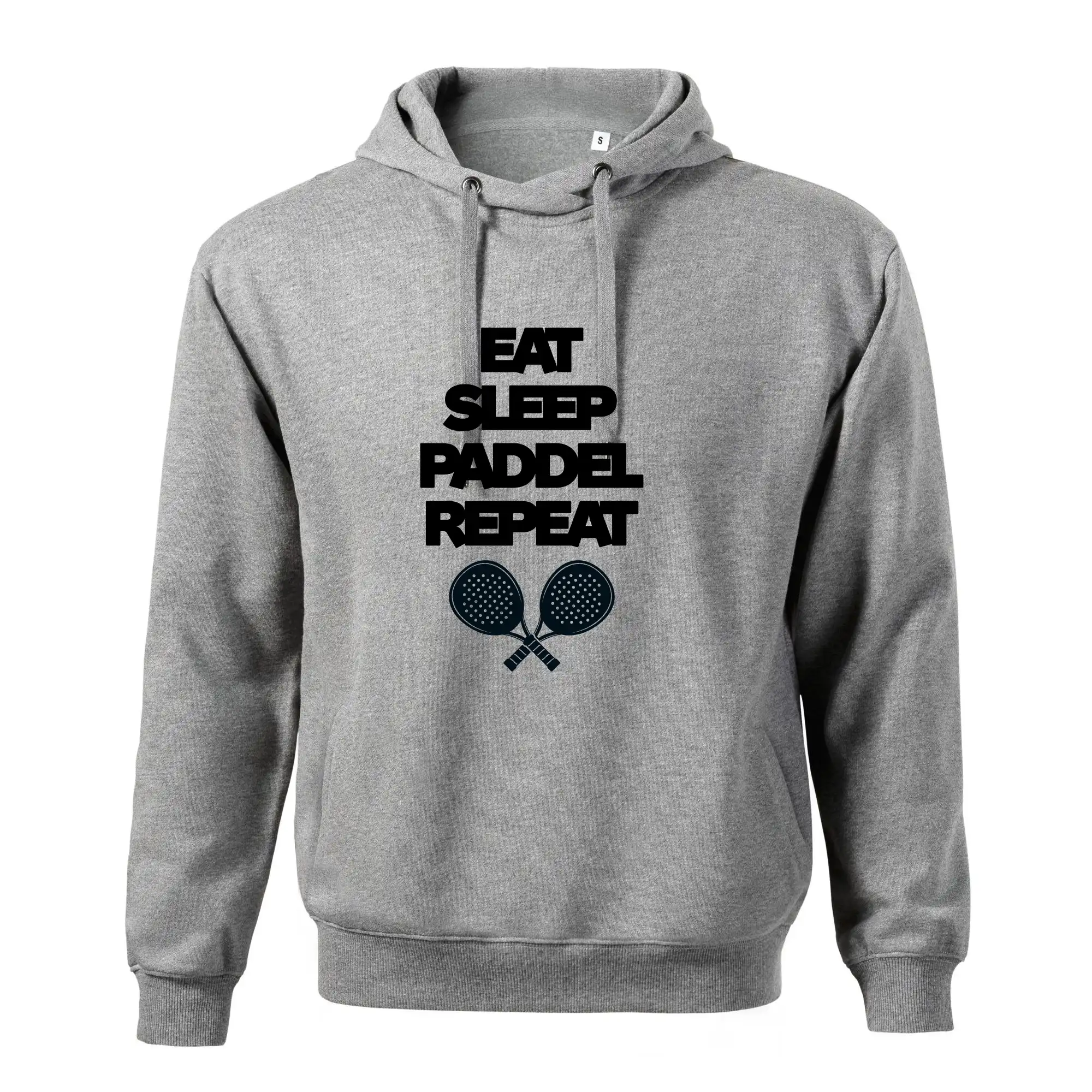 Tričká s motívmi Padel tenis - Eat sleep padiel repeat pod sebou - Oversized mikina pánska Moon - kratšia + širšia