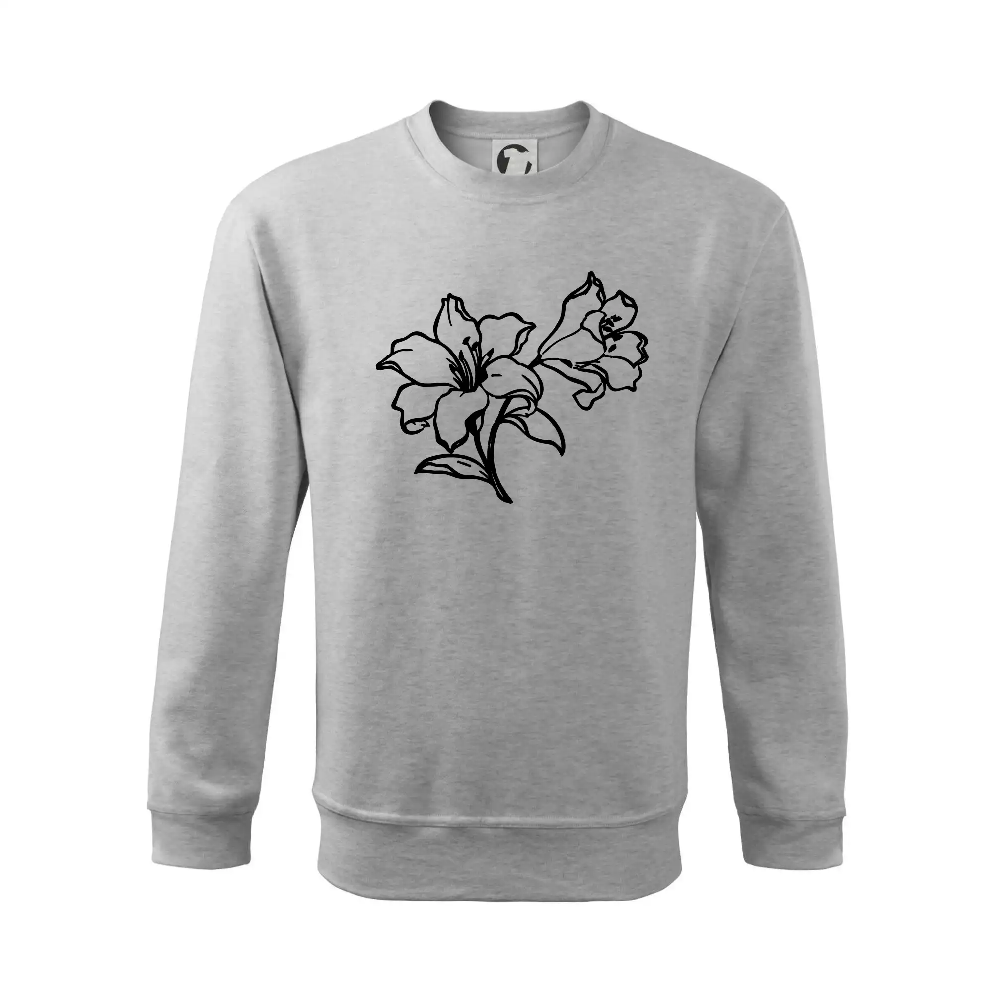 Tričká s kvetinami - Ľalia čiernobiela - Mikina Essential detská