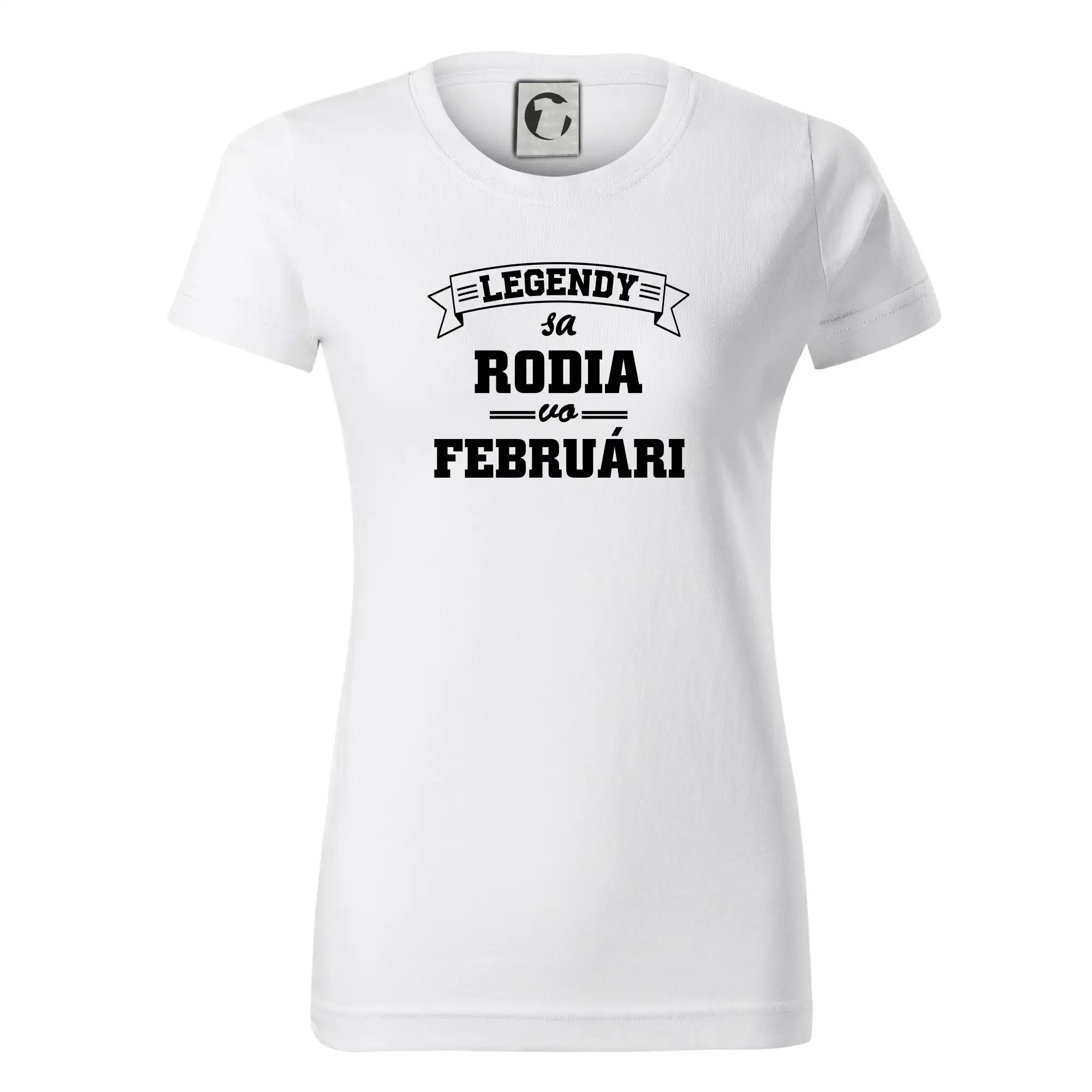 Tričká pre narodené vo februári - Legendy sa rodia vo februári - Dámske tričko basic - ľahko voľnejšie a dlhšie